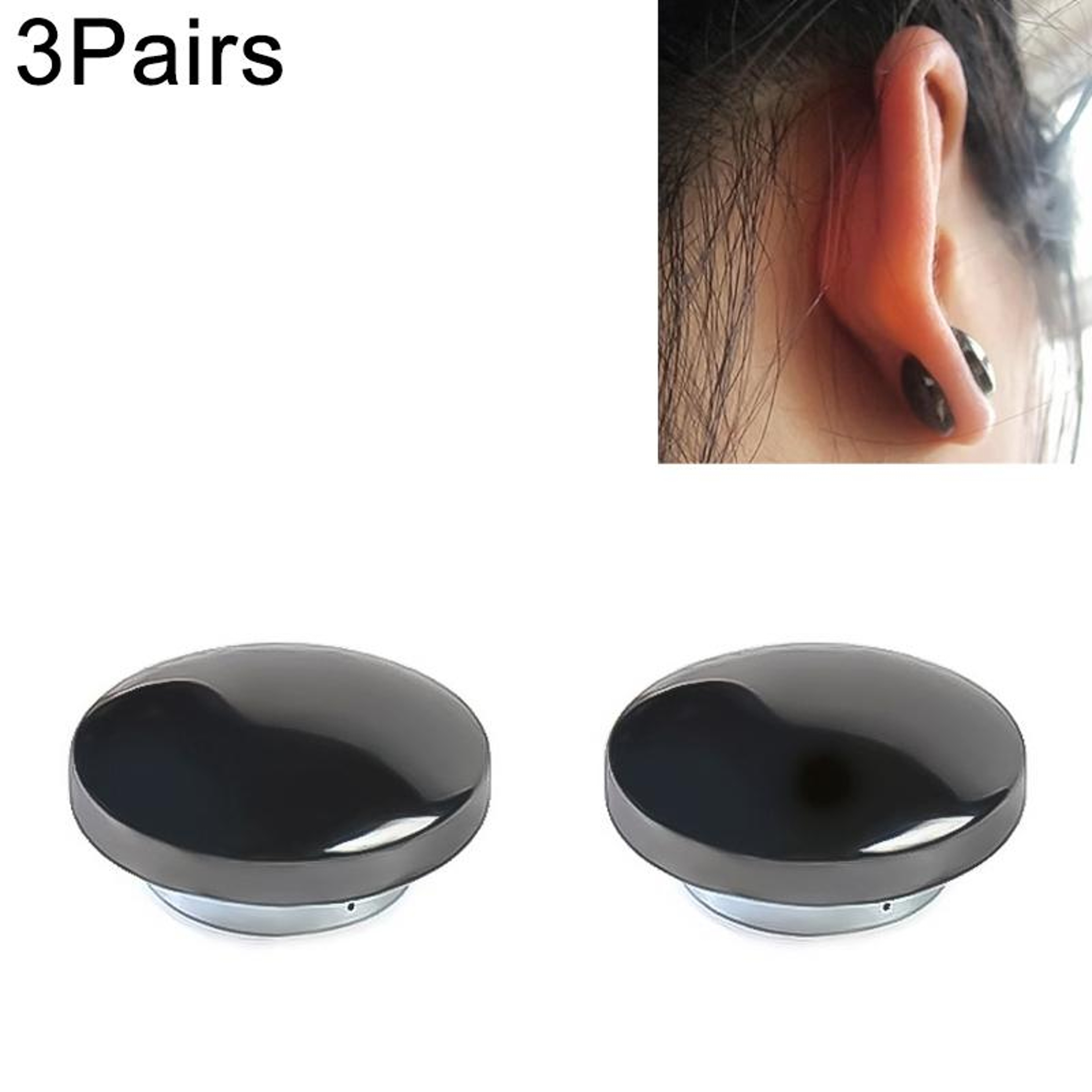 3Pair Magnetic Acupressure Therapy Earrings Set For Wellness Massage And Stylish Everyday Wear 0