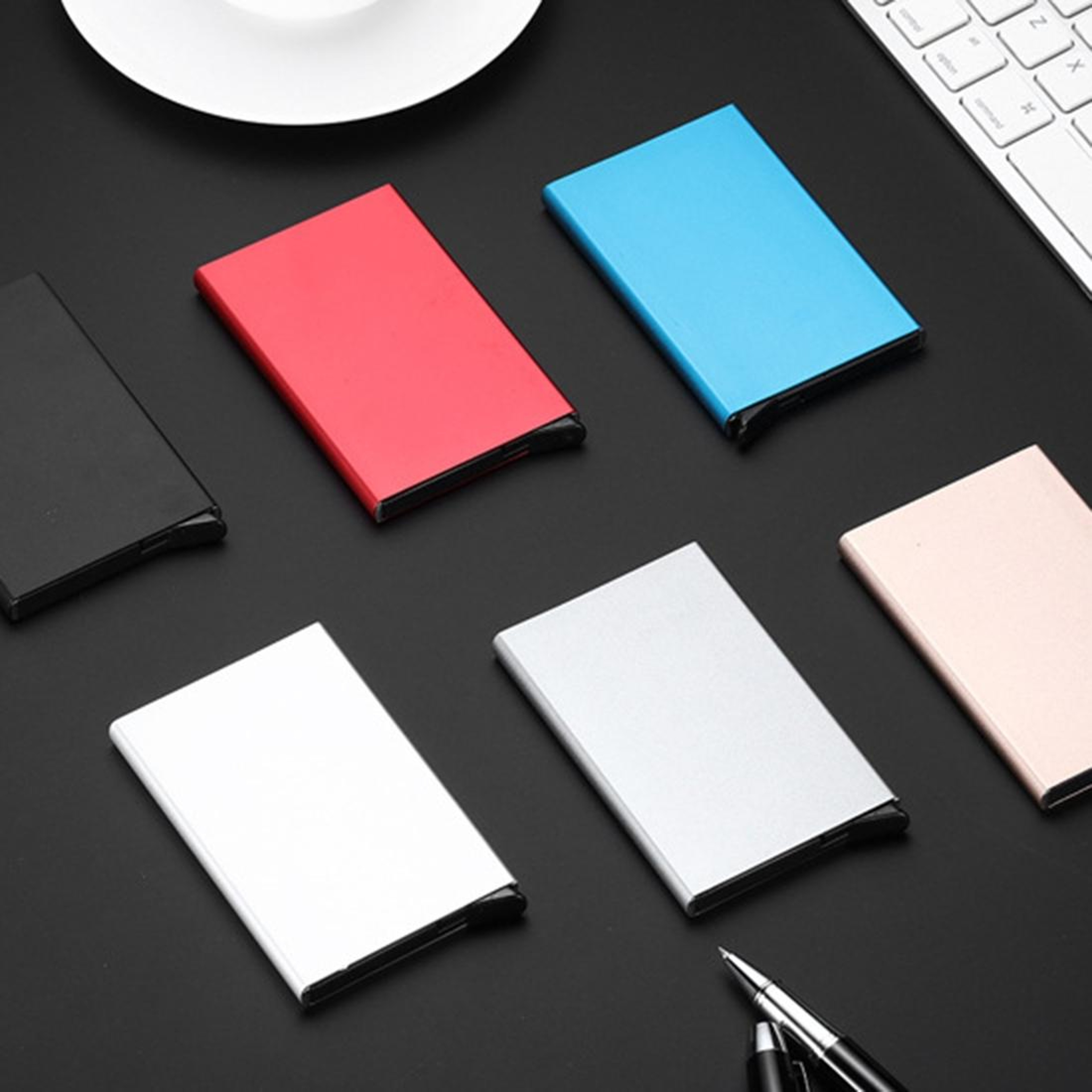 Slim Pop Up Business Card Holder RFID Blocking Credit Card Case For Professionals 1