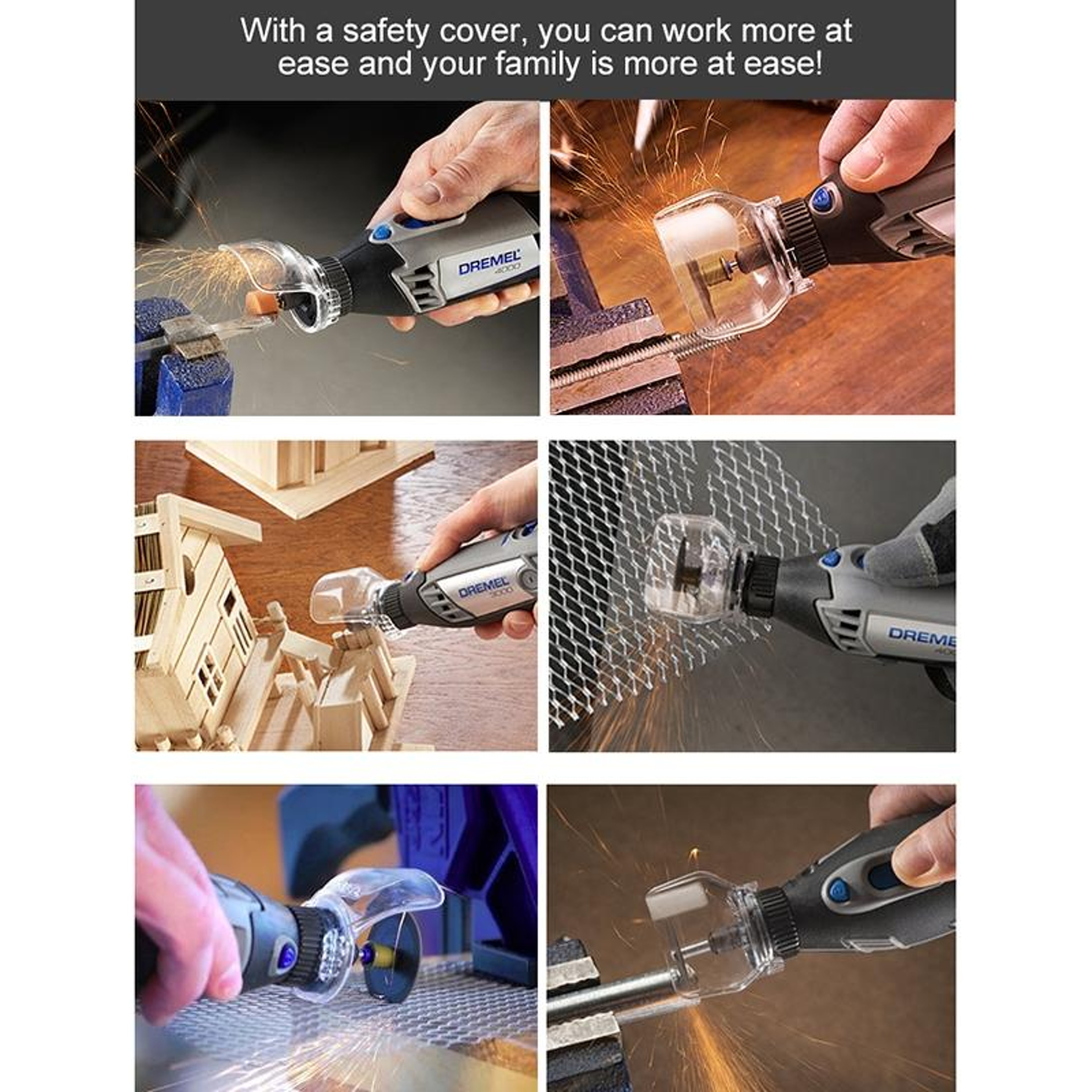 Rotary Tool Protective Cover Transparent Shield For Grinding Cutting  Polishing 5
