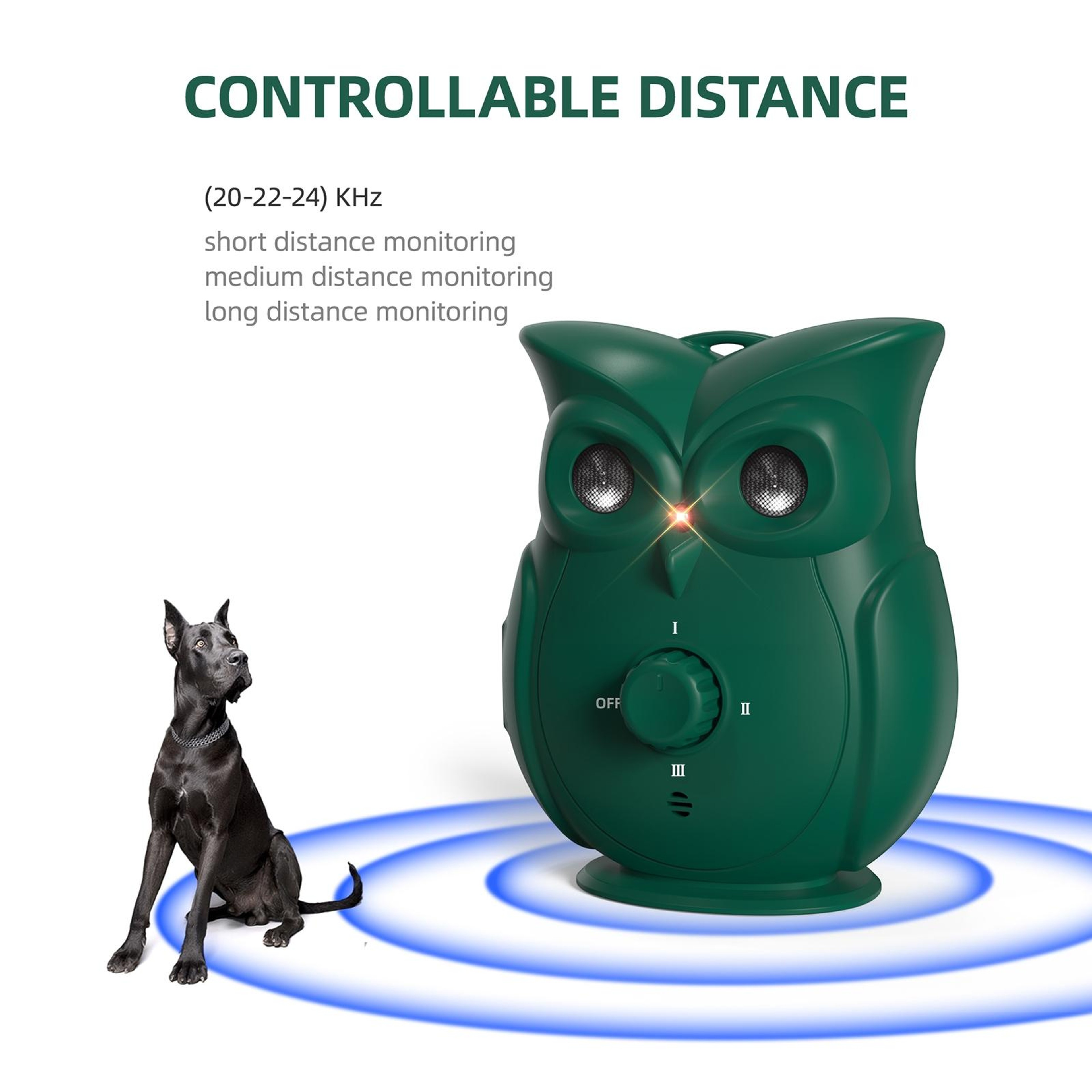 Ultrasonic Bark Deterrent Dog Training Device with Adjustable Sensitivity – view 4