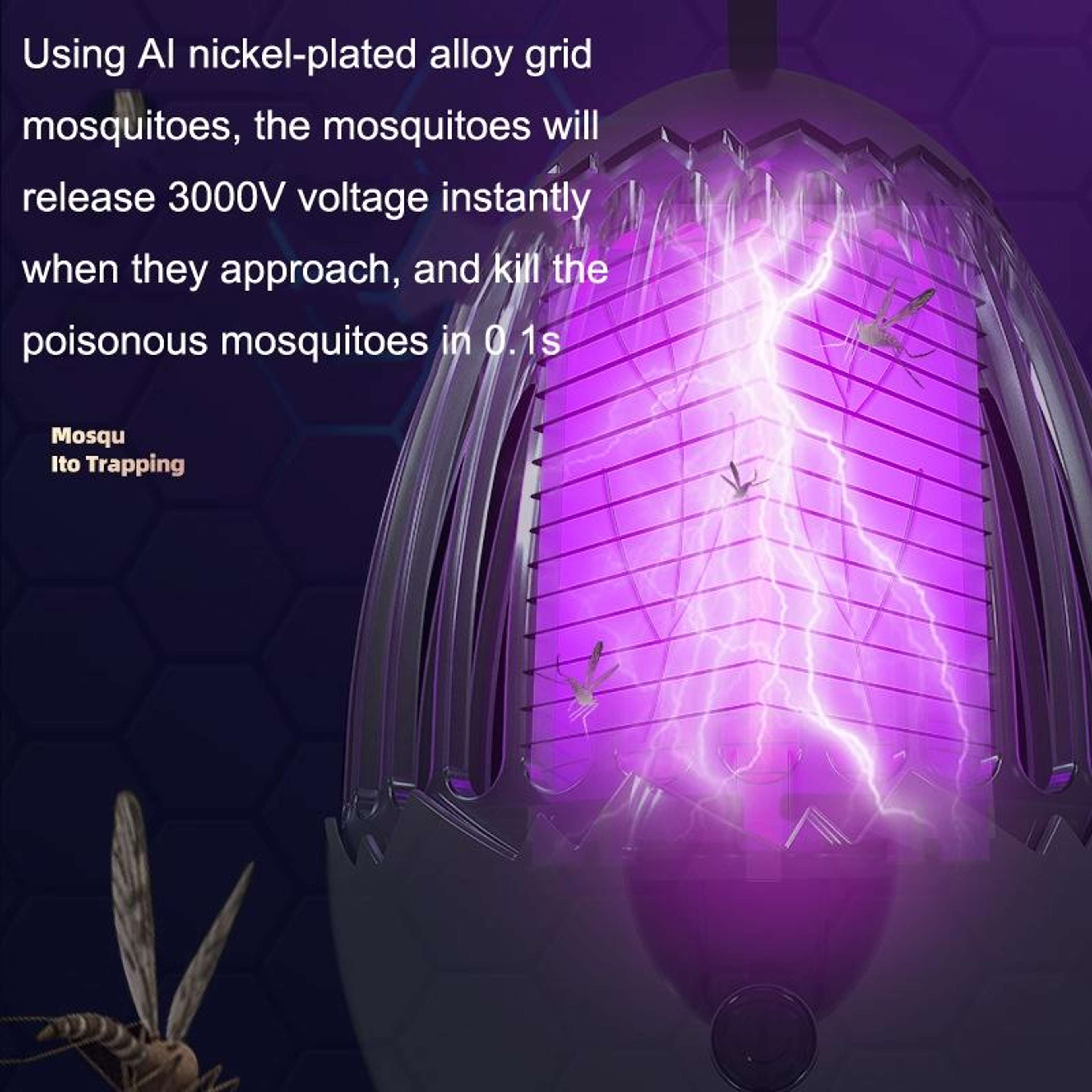 Portable Mosquito Killer Lamp With UV Light Electric Bug Zapper For Home  Outdoor Use 4