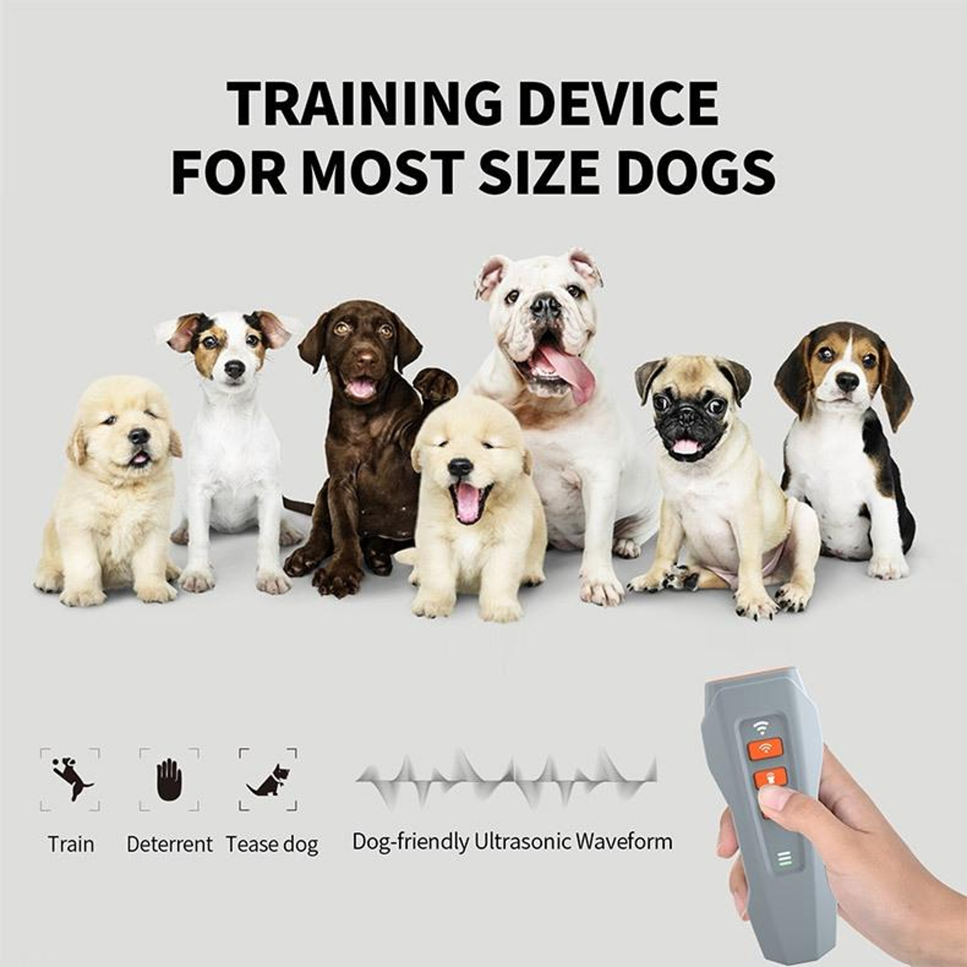 Smart Ultrasonic Dog Bark Control Trainer With LED Flashlight  Laser Pointer 6