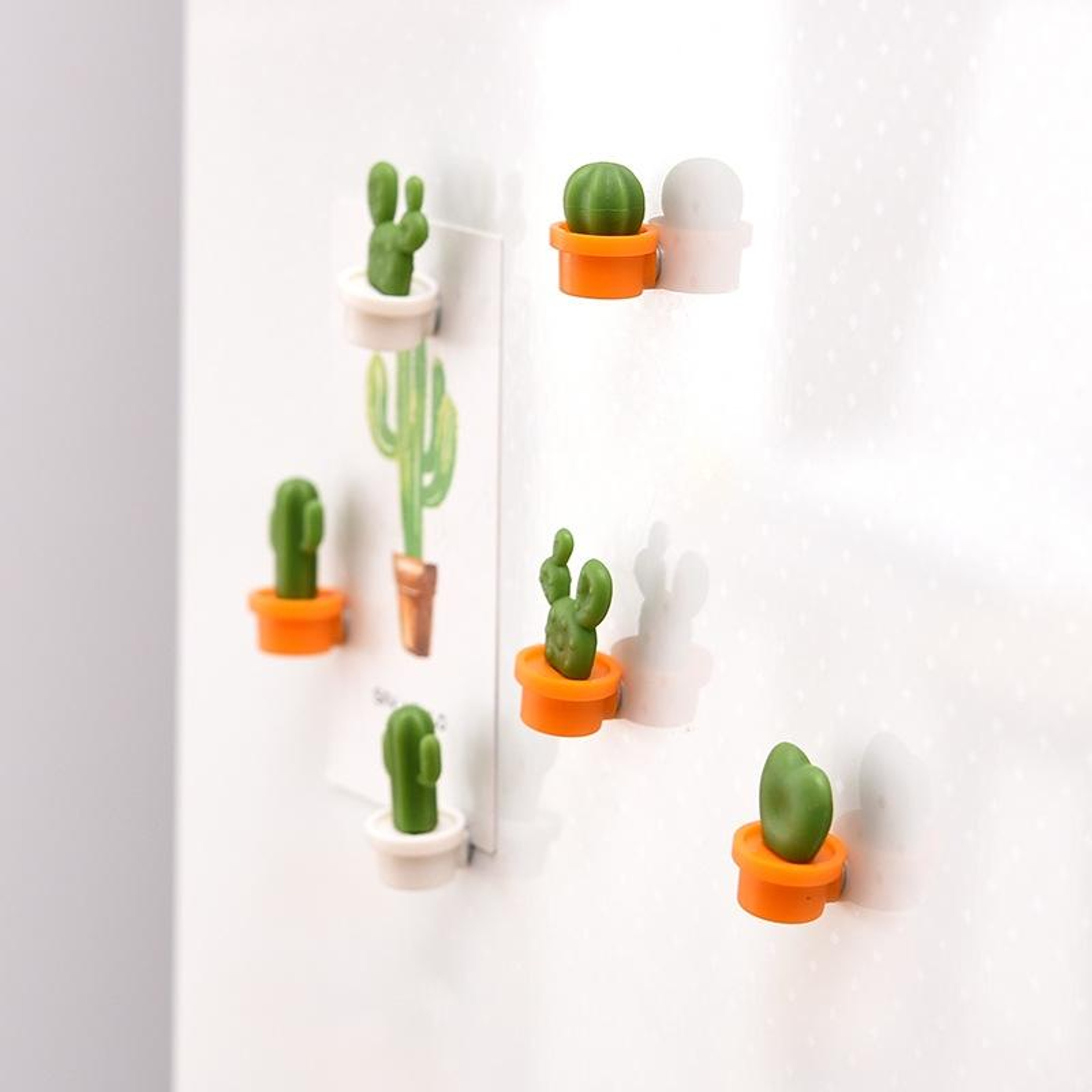 Cute Cactus Fridge Magnets Set For Notes Decor  Kitchen Organization 5