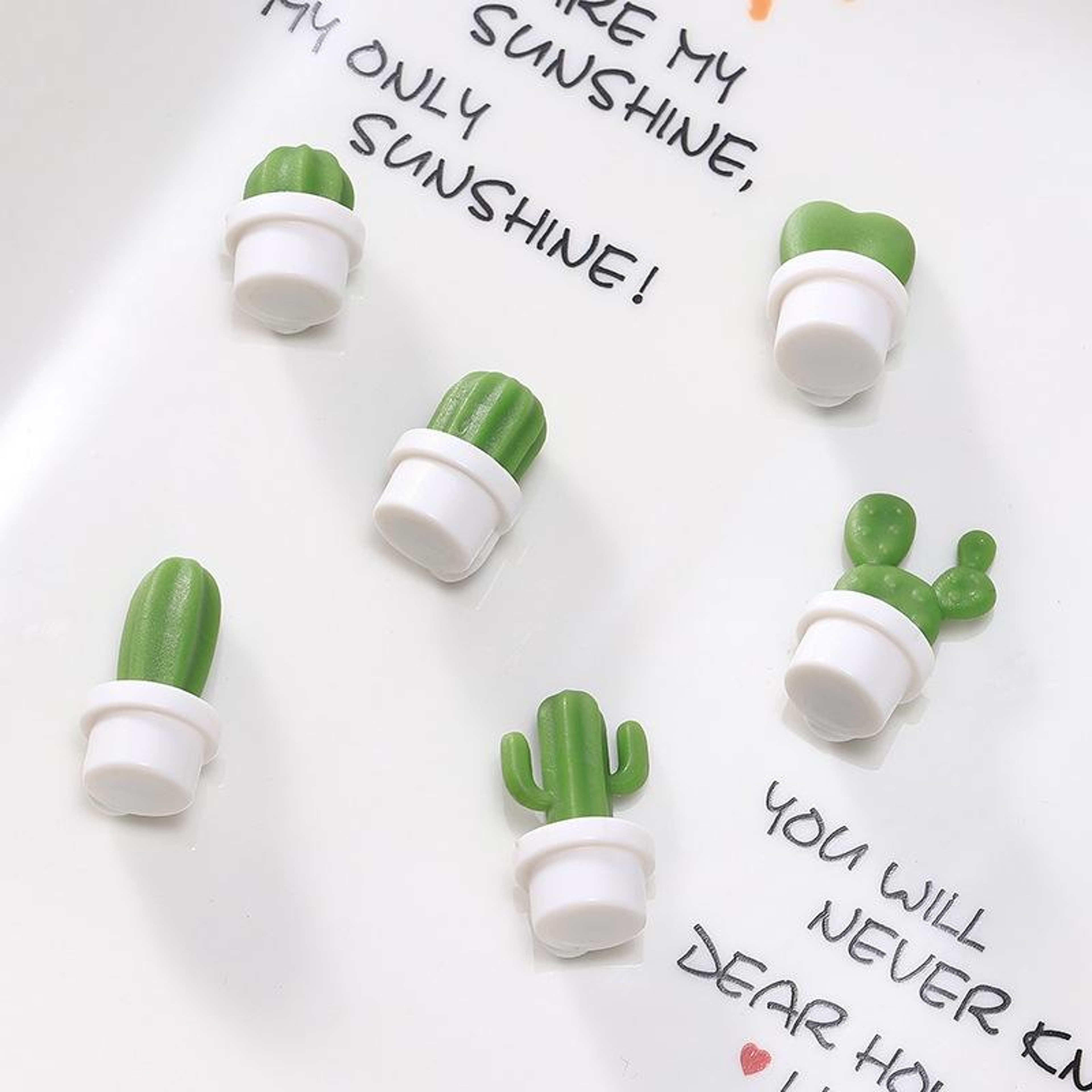 Cute Cactus Fridge Magnets Set For Notes Decor  Kitchen Organization 7