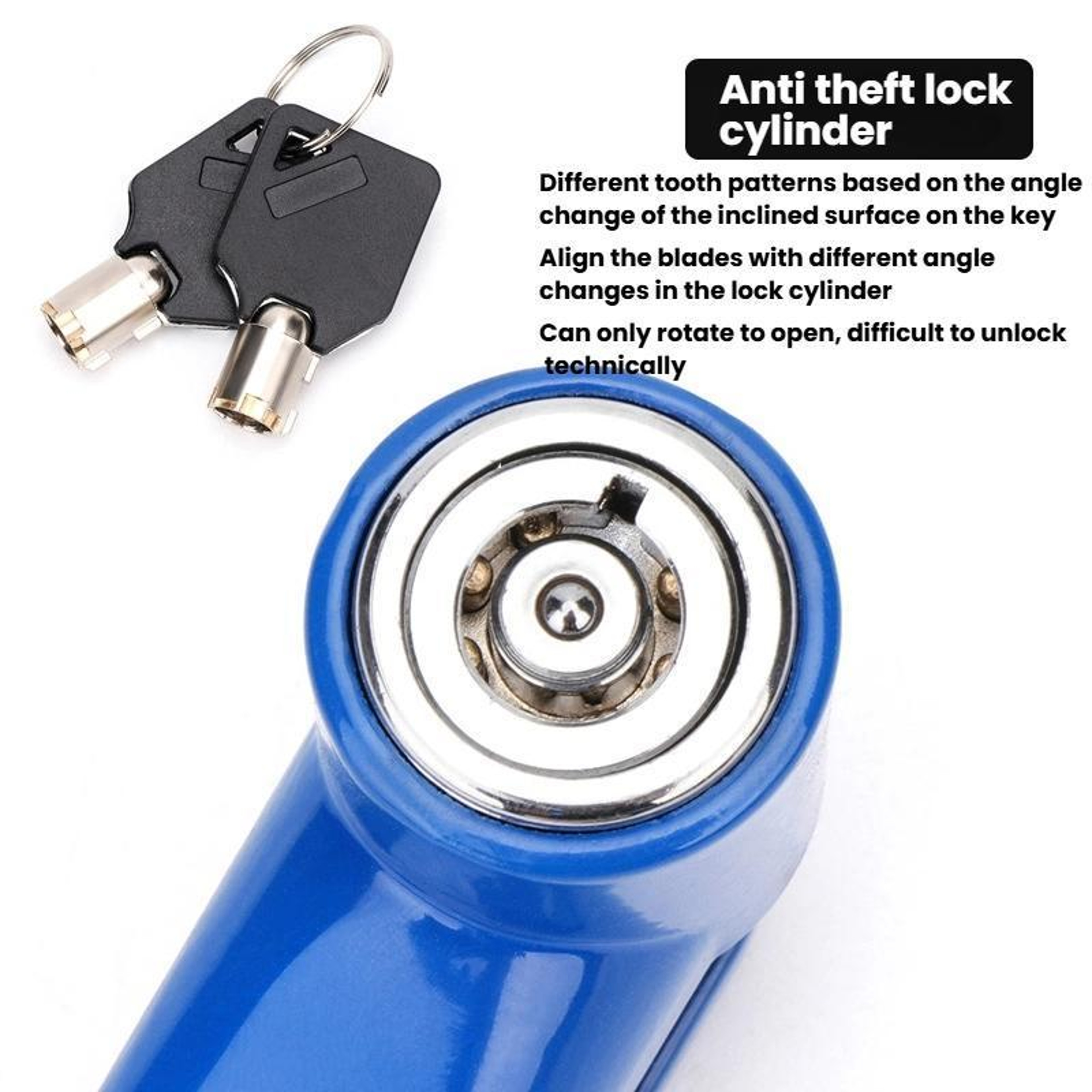 Bicycle Disc Brake Lock With Reminder Cable For Bikes  Motorcycles 5