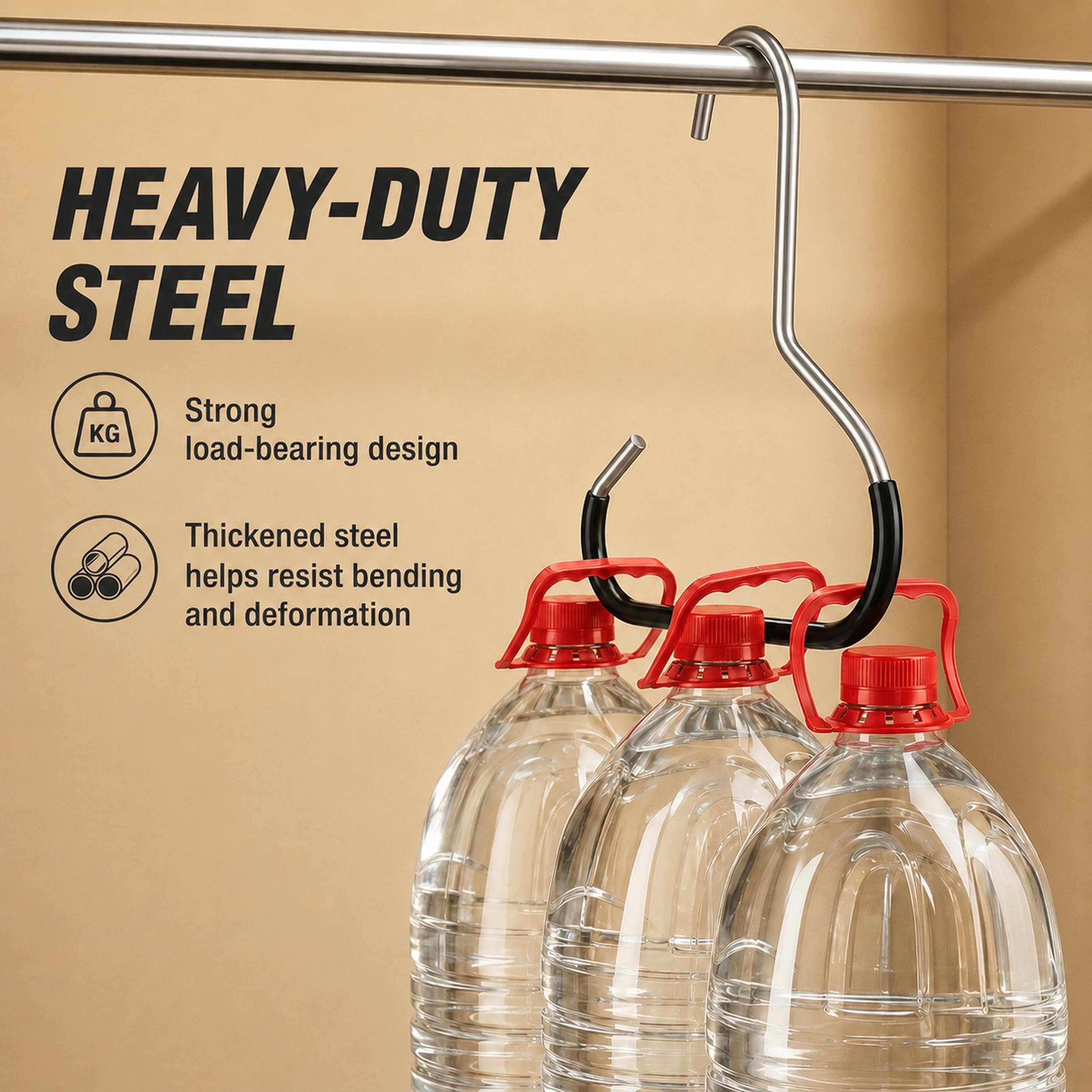 Closet Hat Organizer Hooks 3 PCS Metal Hat Hangers for Caps, Scarves & Accessories – view 4