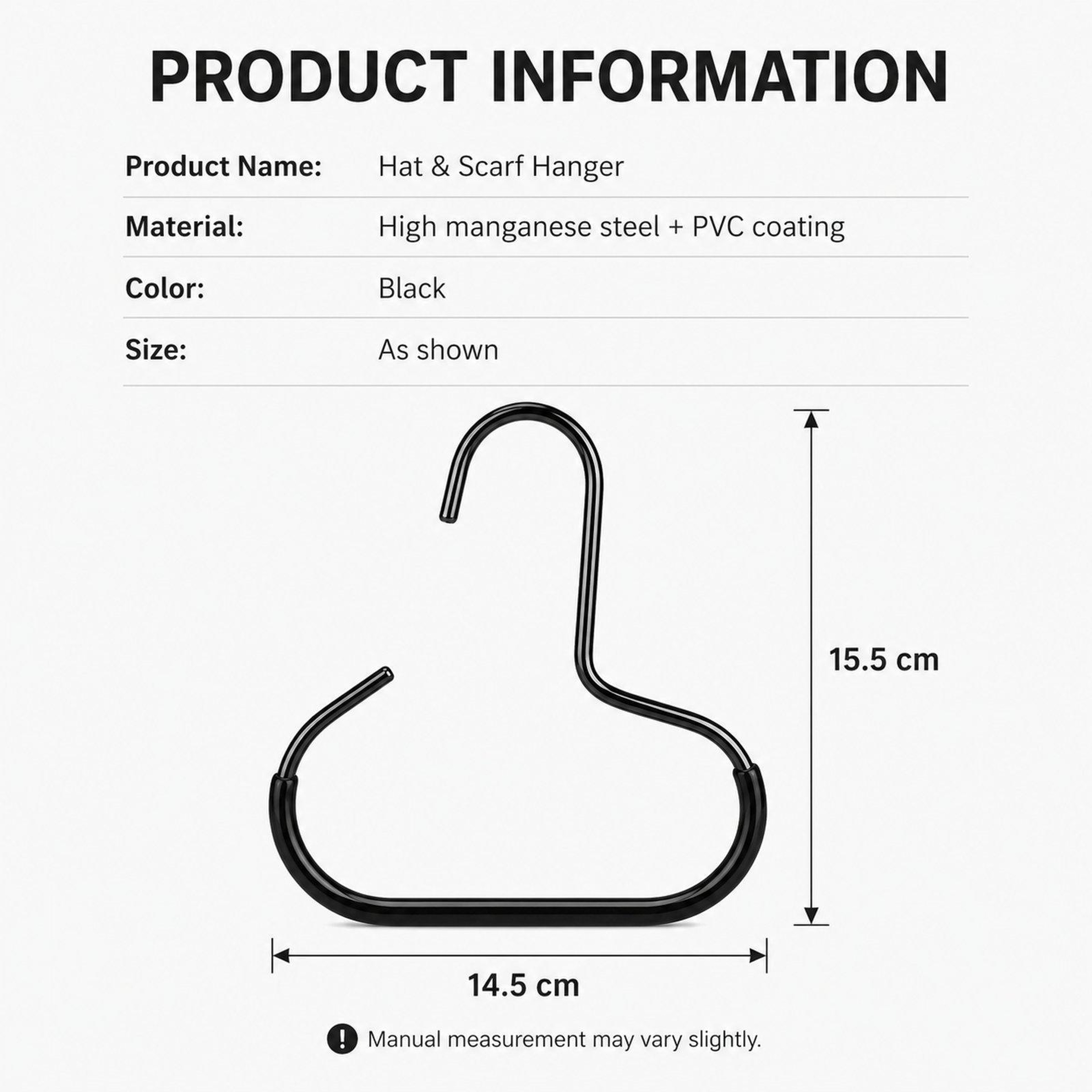 Closet Hat Organizer Hooks 3 PCS Metal Hat Hangers for Caps, Scarves & Accessories – view 6