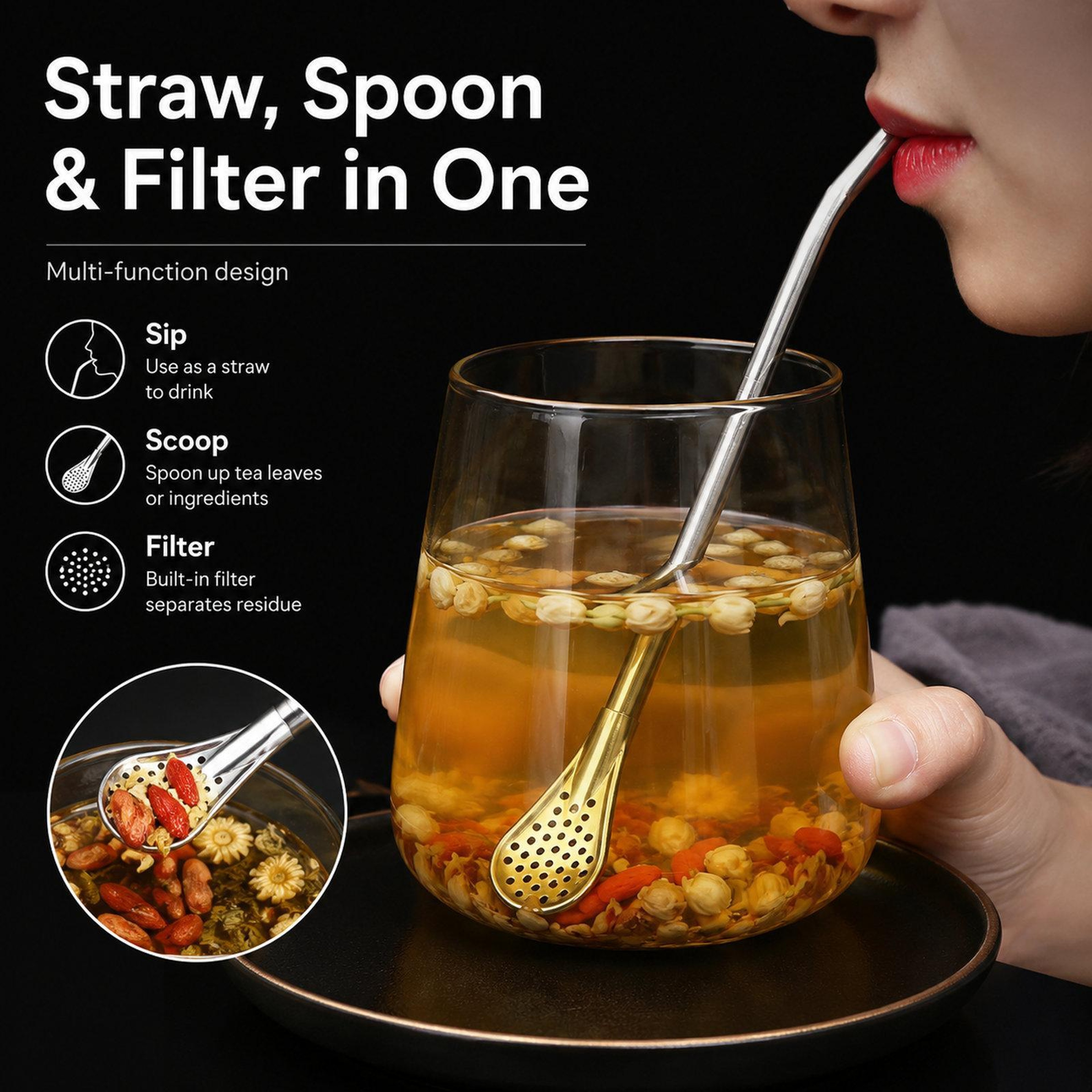 Detachable Yerba Mate Straw Set with Tea Filter & Cleaning Brushes Stainless Steel Bombilla 2 PCS – view 6