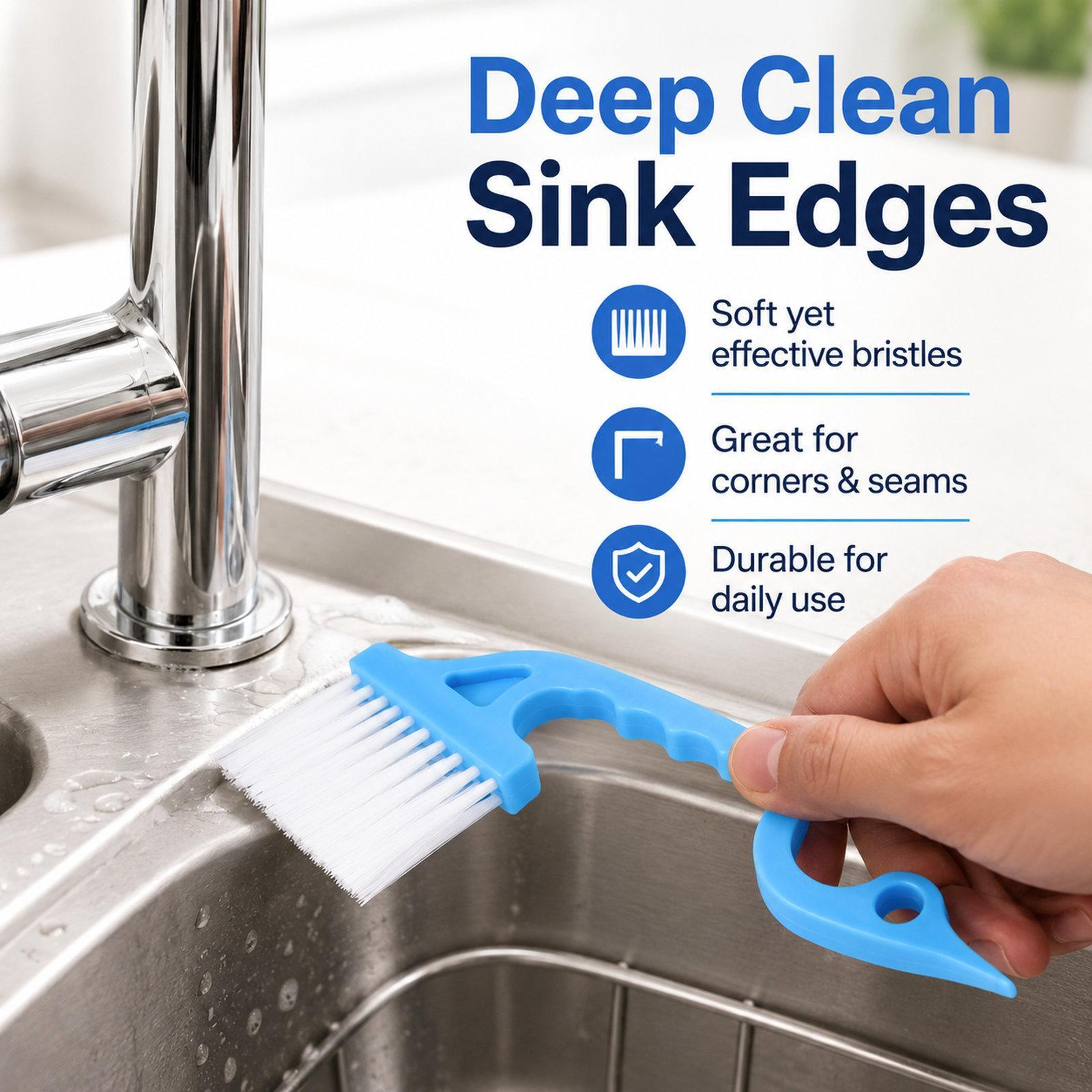 Swan Neck Window Track Cleaning Brush With Scraper For Deep Crevice  Groove Cleaning 4