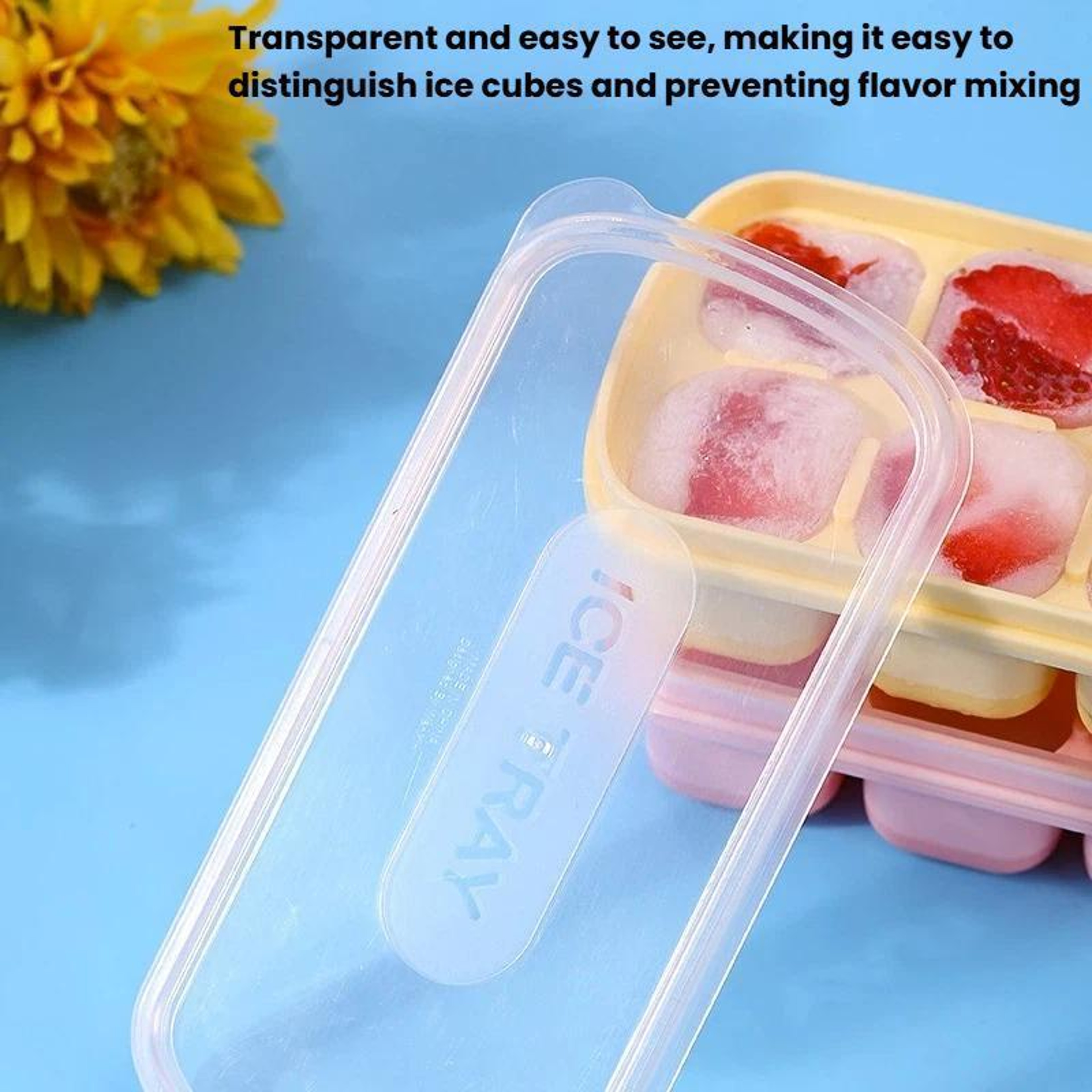 Stackable Ice Cube Tray with Lid for Jelly, Yogurt & Easy Release Ice Cubes – view 6