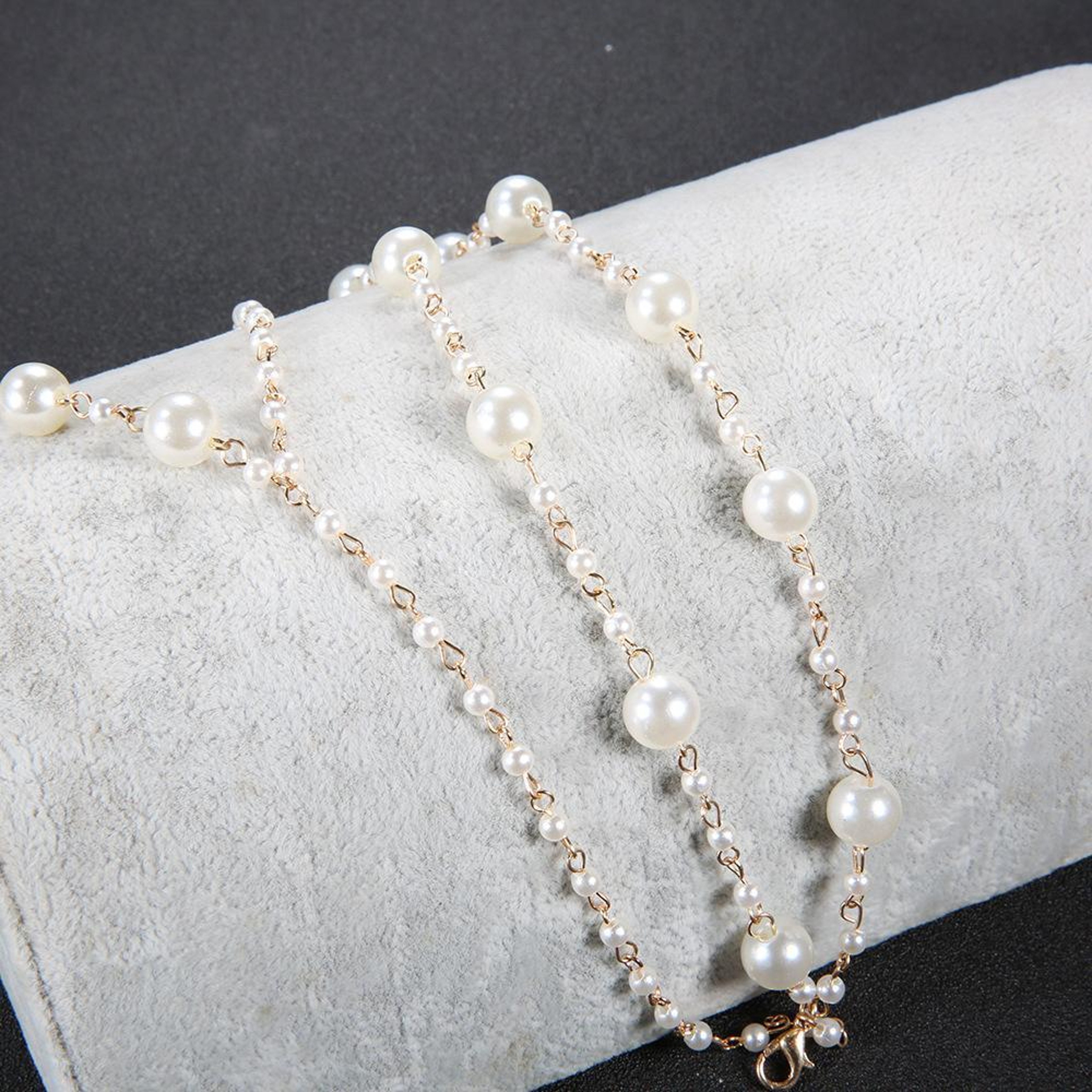 Elegant Pearl Barefoot Anklet For Beach Weddings And Resort Glamour 4