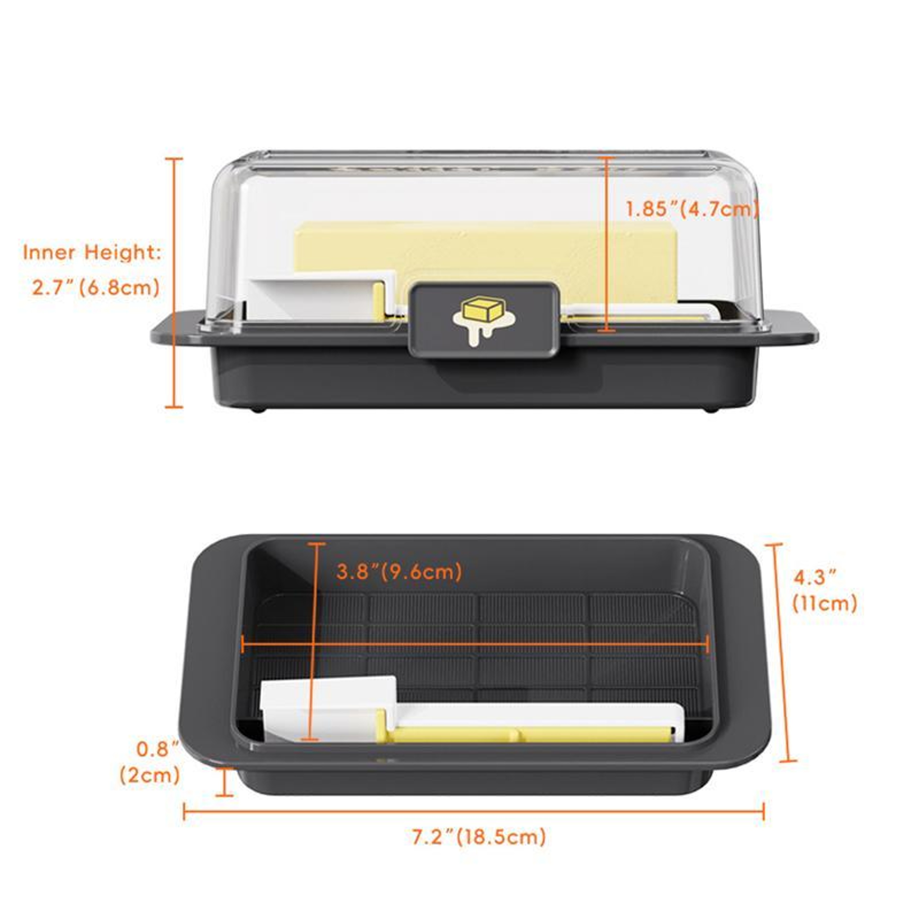 Butter Slice Keeper Box with Measuring Spoon Lid for Precise Portions and Fresh Storage – view 6