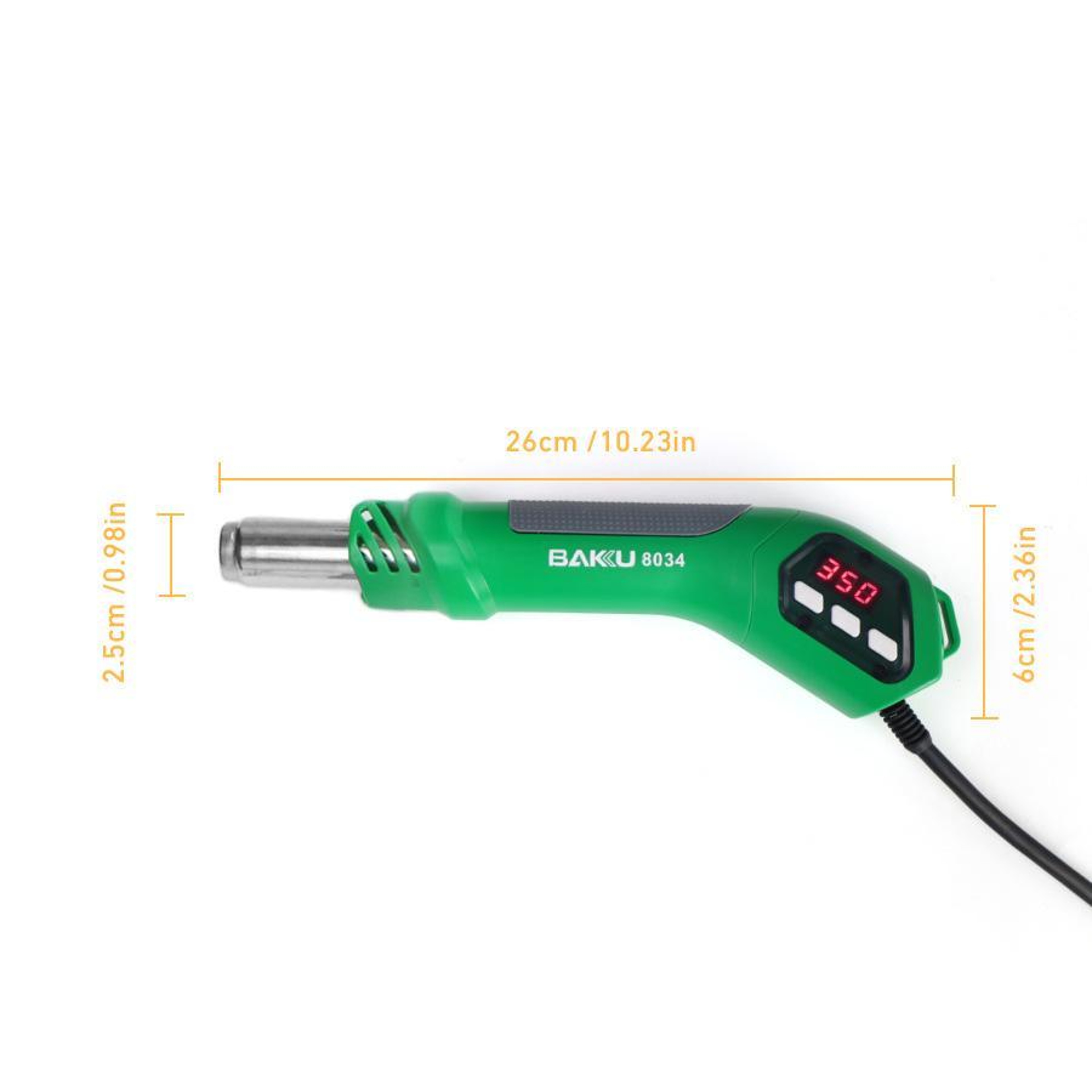 650W Hot Air Gun With Digital Temperature Control  3 Precision Nozzles 5