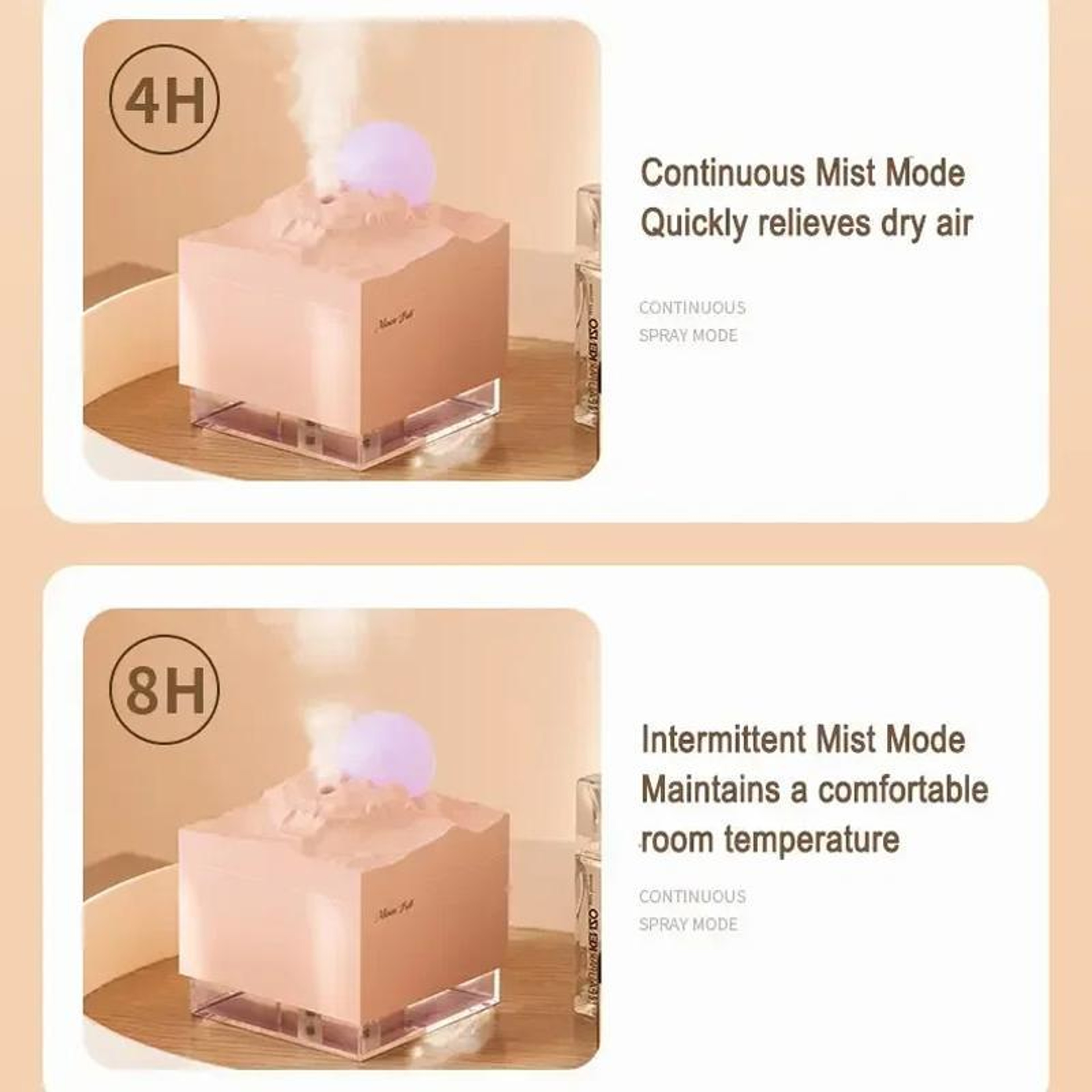 MoonGlow Aroma Diffuser Humidifier With Night Light And Nano Mist Air Moisturizer 8