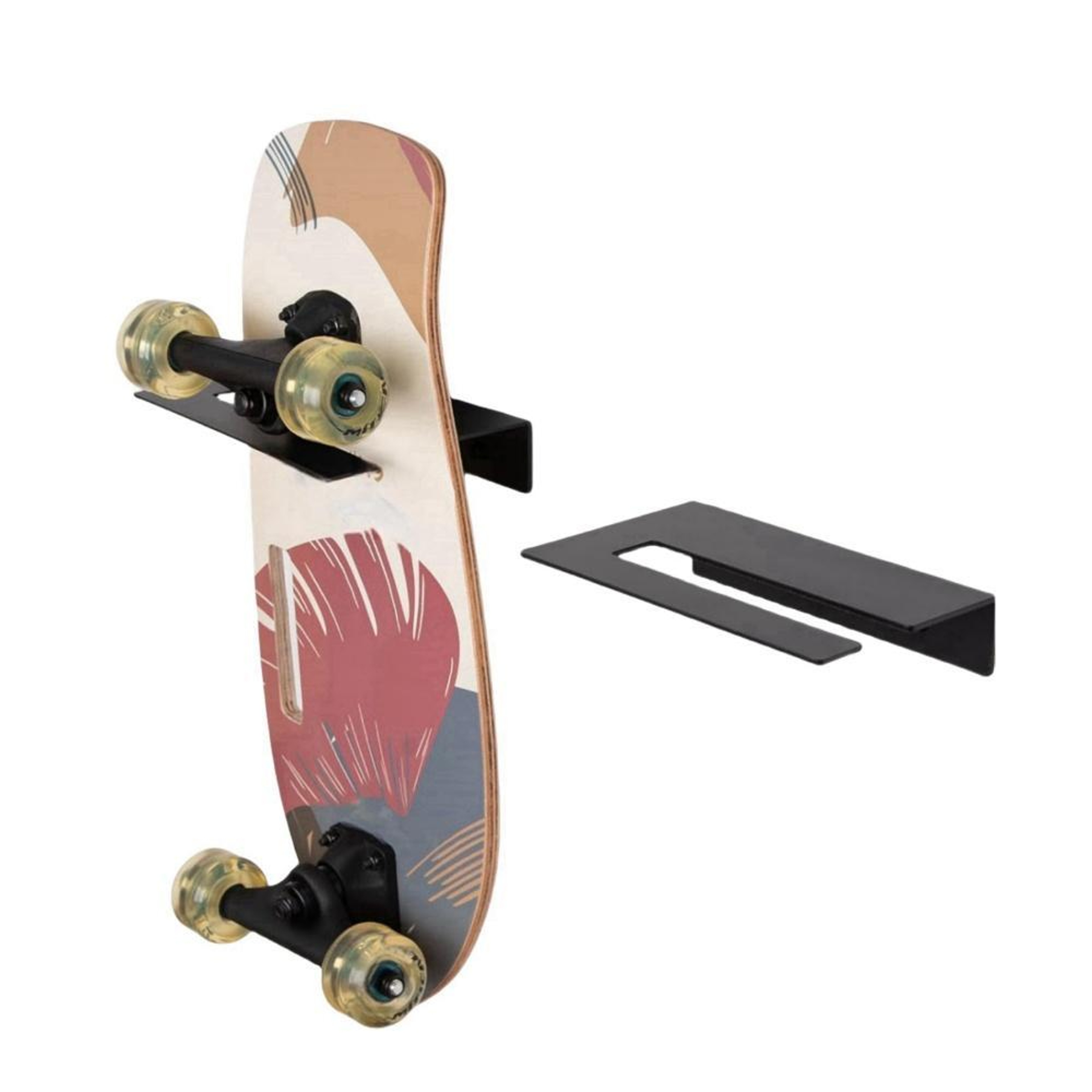 2PCS Skateboard Wall Mount Metal Display Rack For Garage Bedroom  Living Room Storage 5