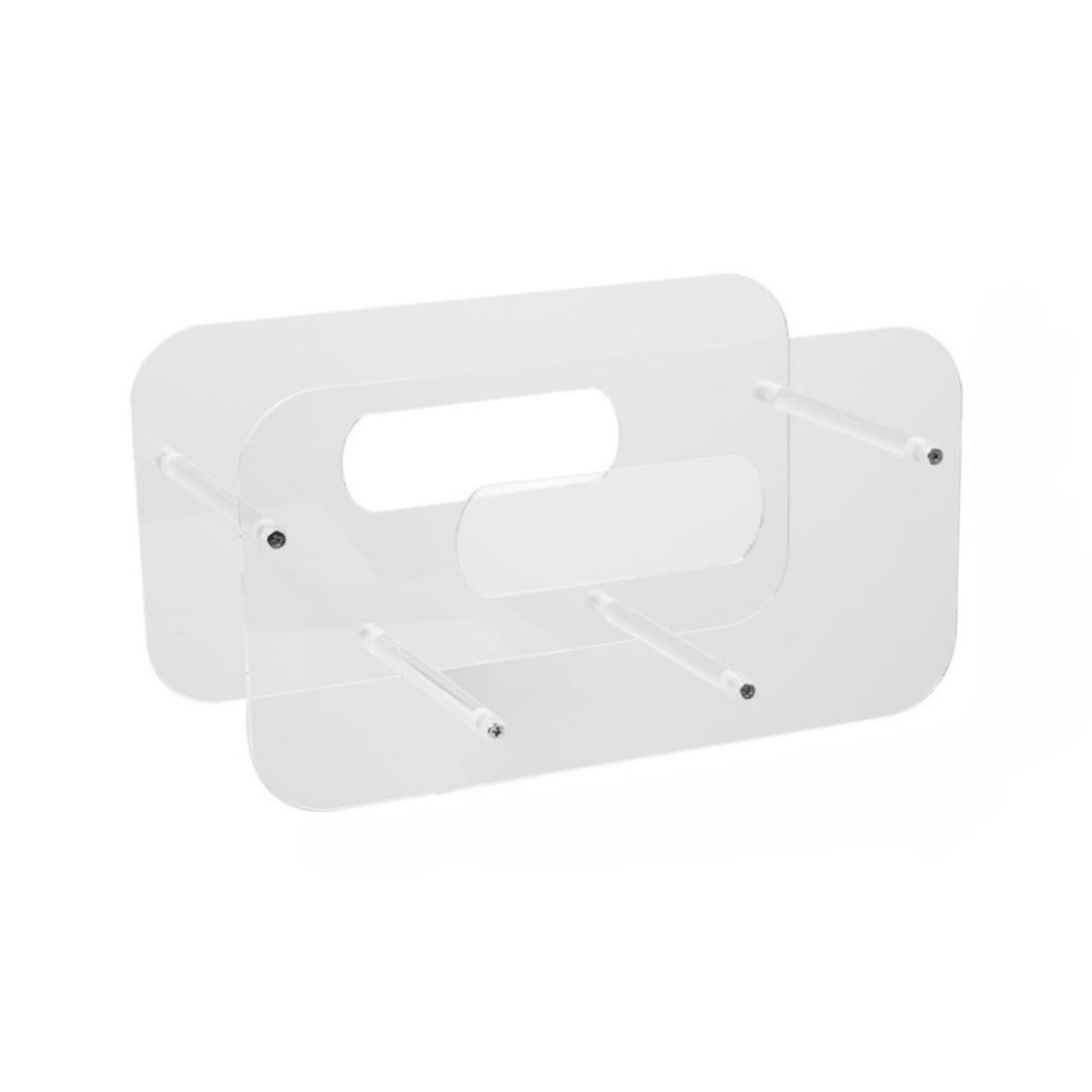 Clear Acrylic Plate Display Stand Organizer for Dinner Plates, Books & Photo Frames – view 2