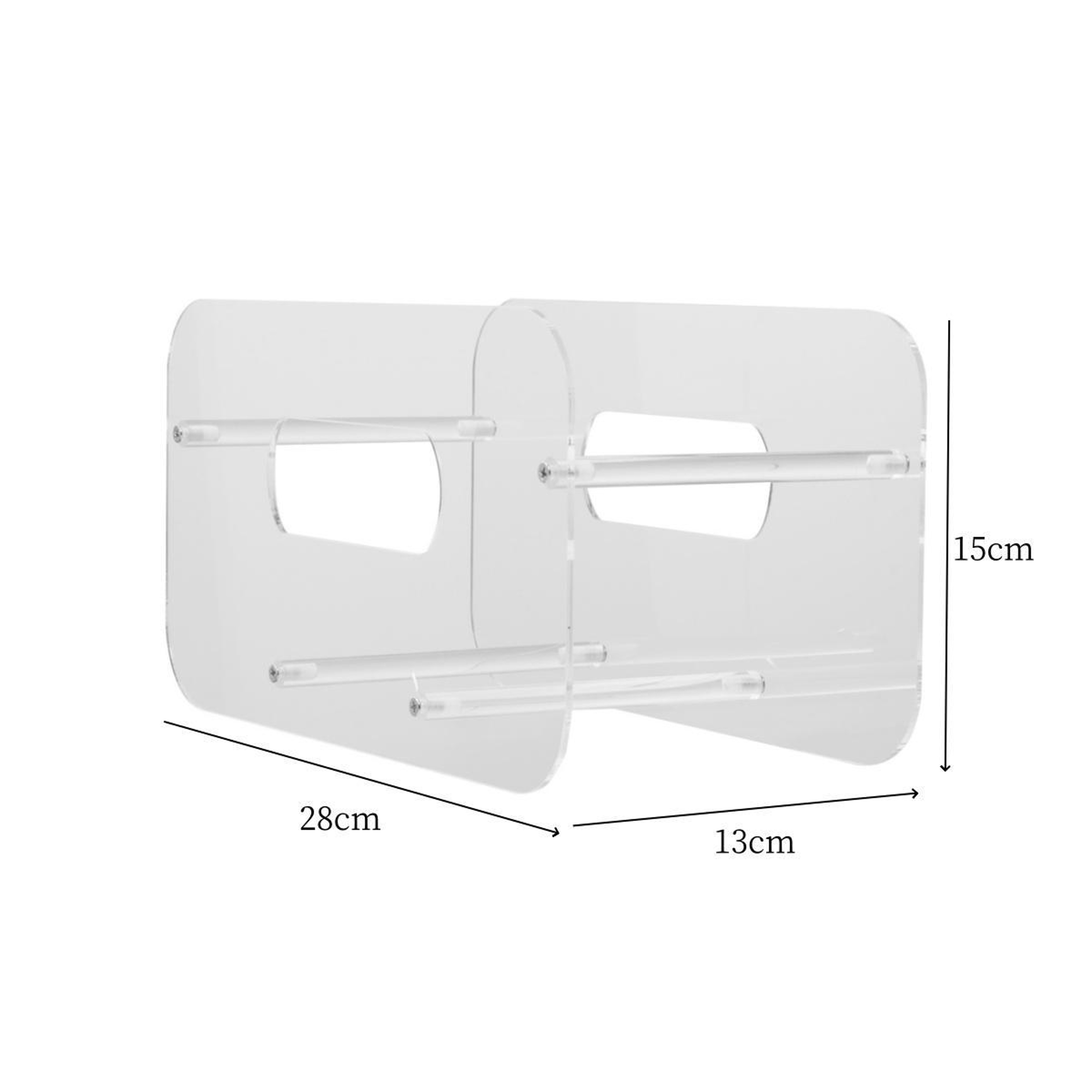 Clear Acrylic Plate Display Stand Organizer for Dinner Plates, Books & Photo Frames – view 3