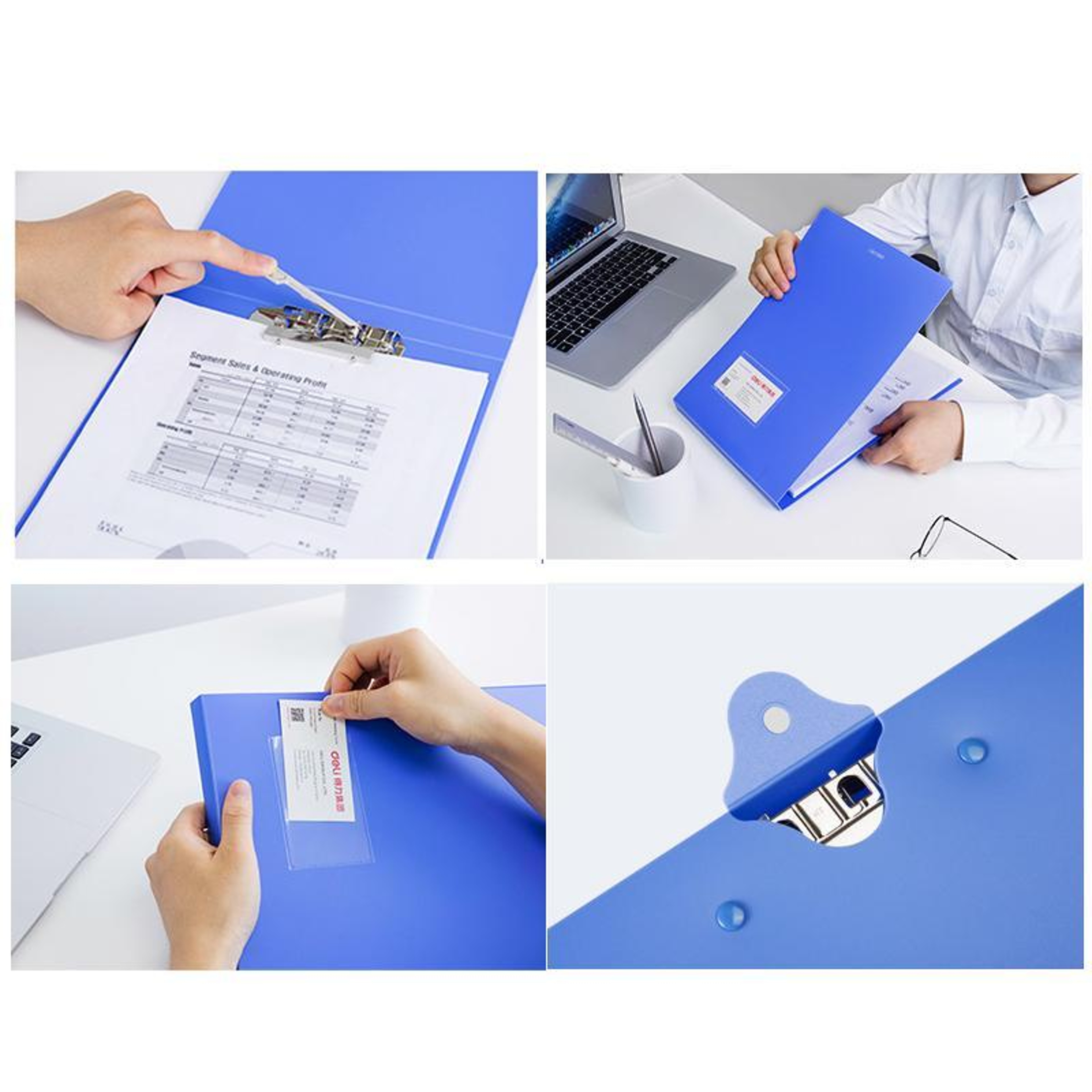 A4 Hanging Clipboard Folder with Clip Organizer for Documents and Office Storage – view 4