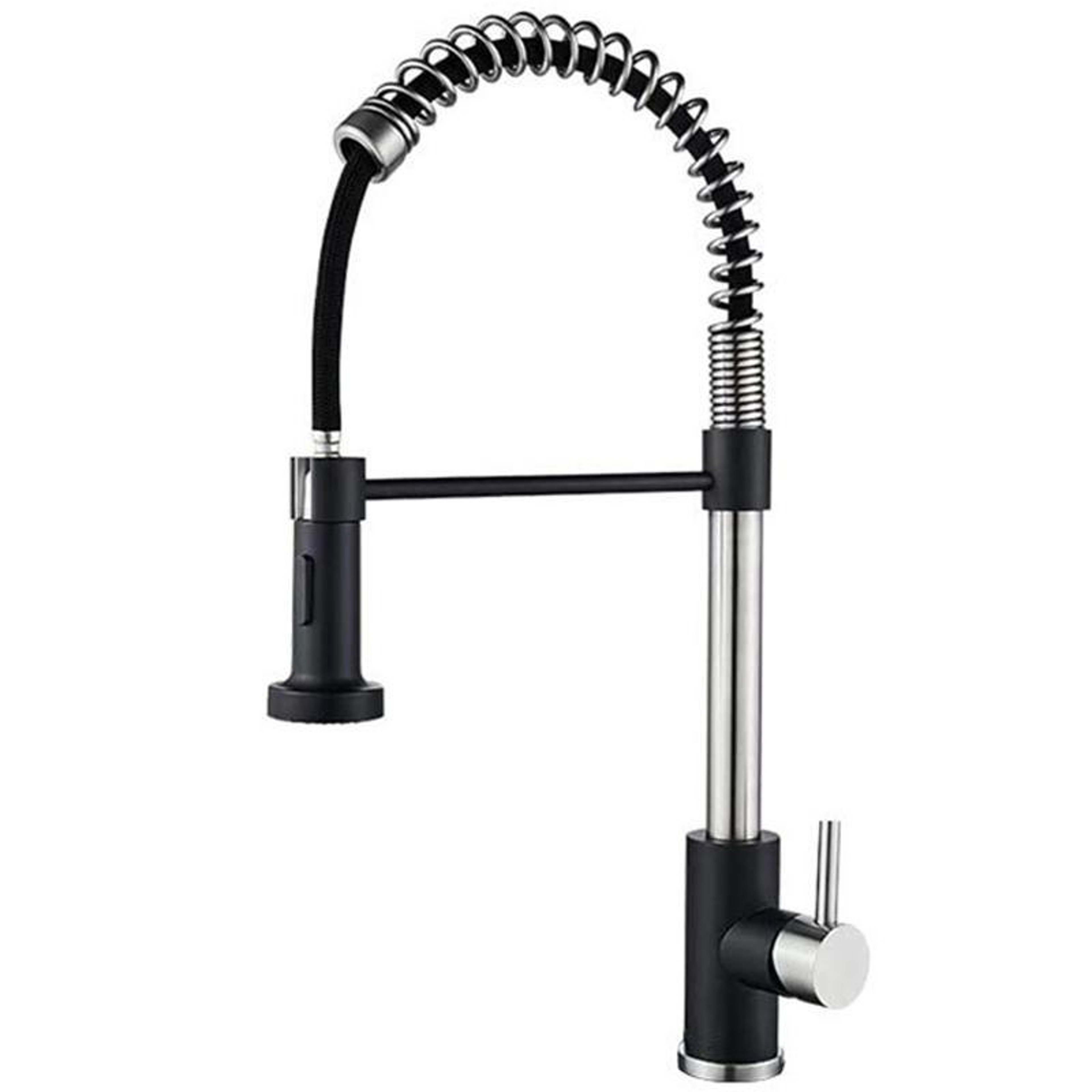 Stainless Steel Pull Down Kitchen Faucet With Dual Mode Sprayer  Hot Cold Mixer Tap 5