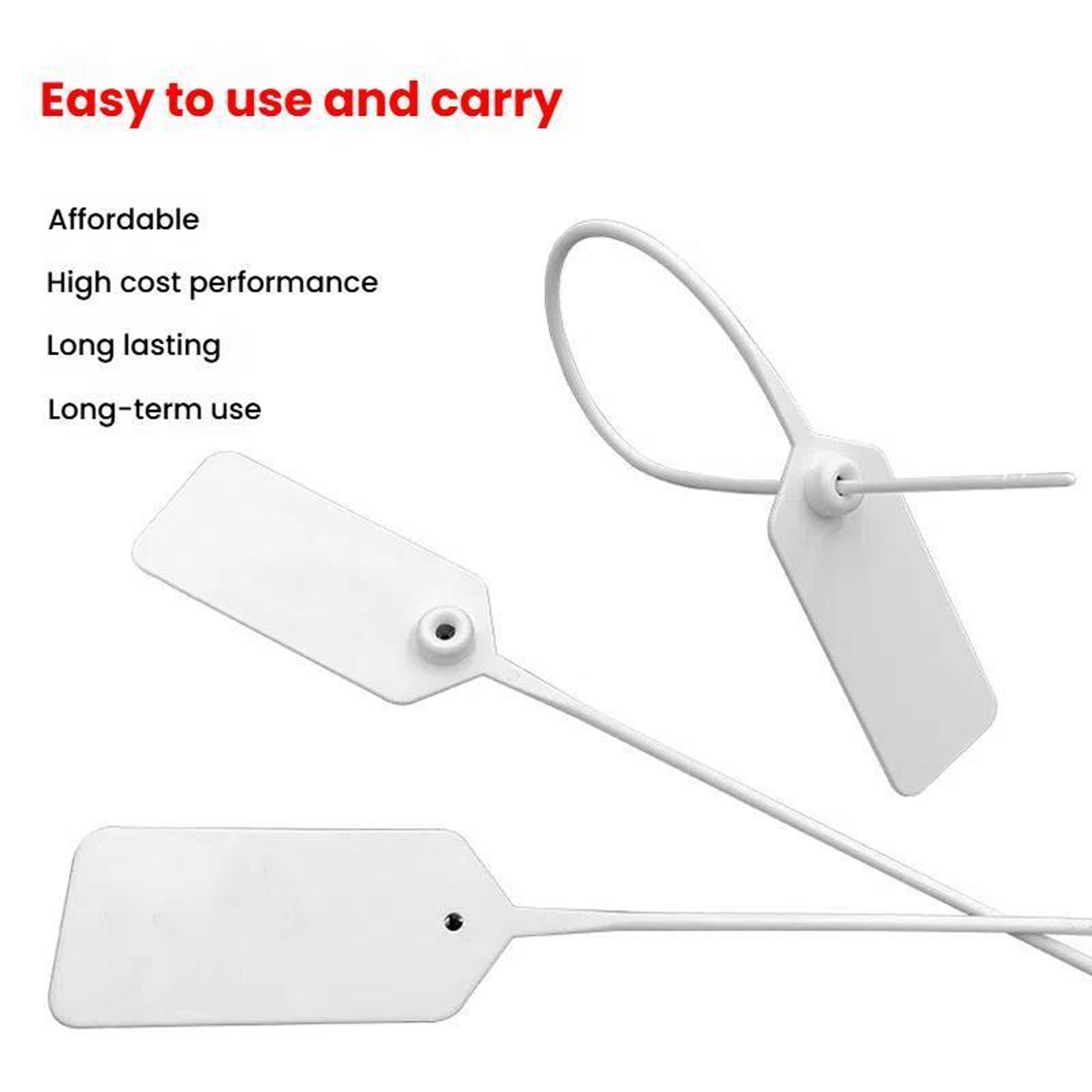 SecureLock 50PCS Plastic Security Seals for Shoes, Bags & Logistics Anti-Theft Tags Random color – view 5