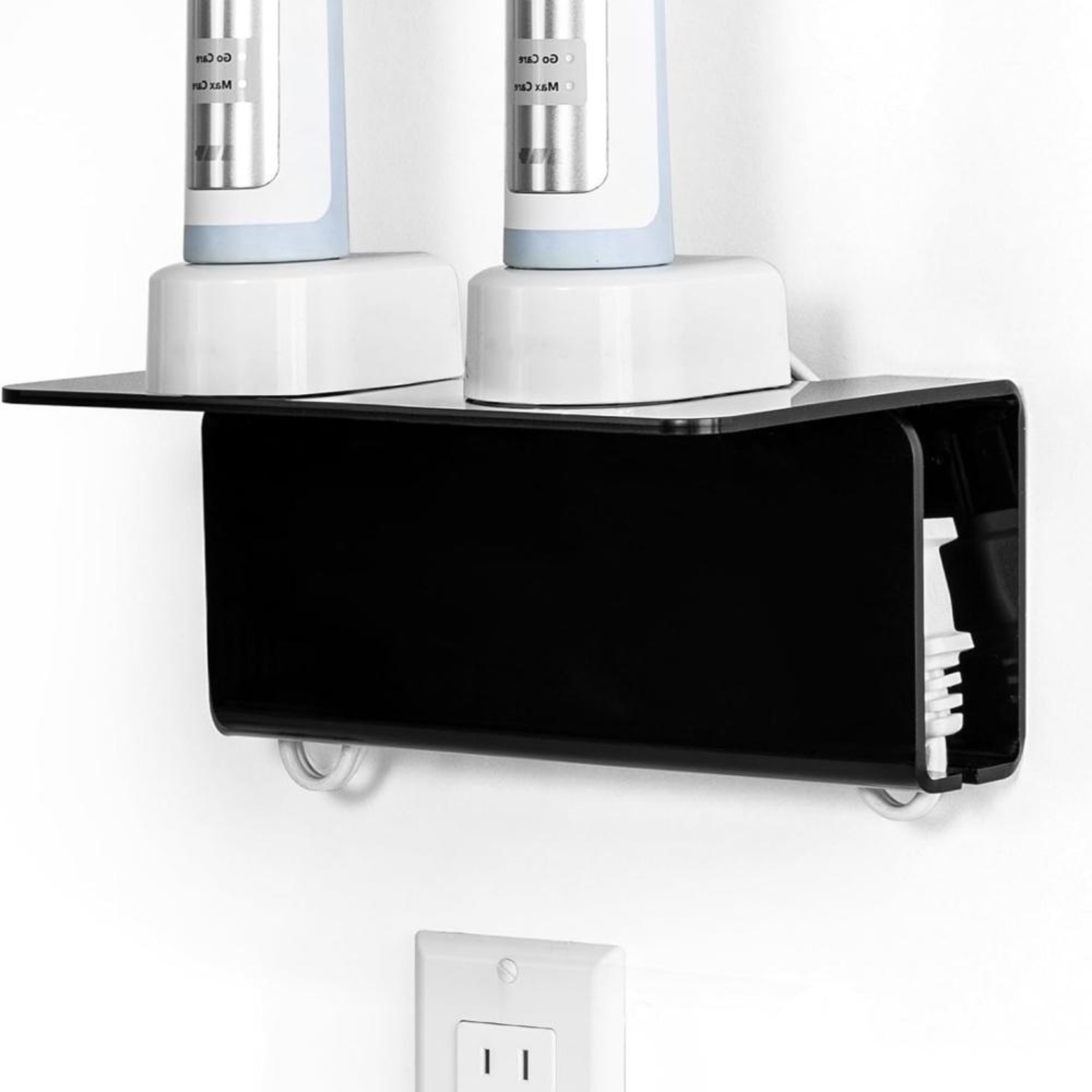 Acrylic Wall Mounted Toothbrush Holder for Electric Toothbrushes & Bathroom Organization – view 2