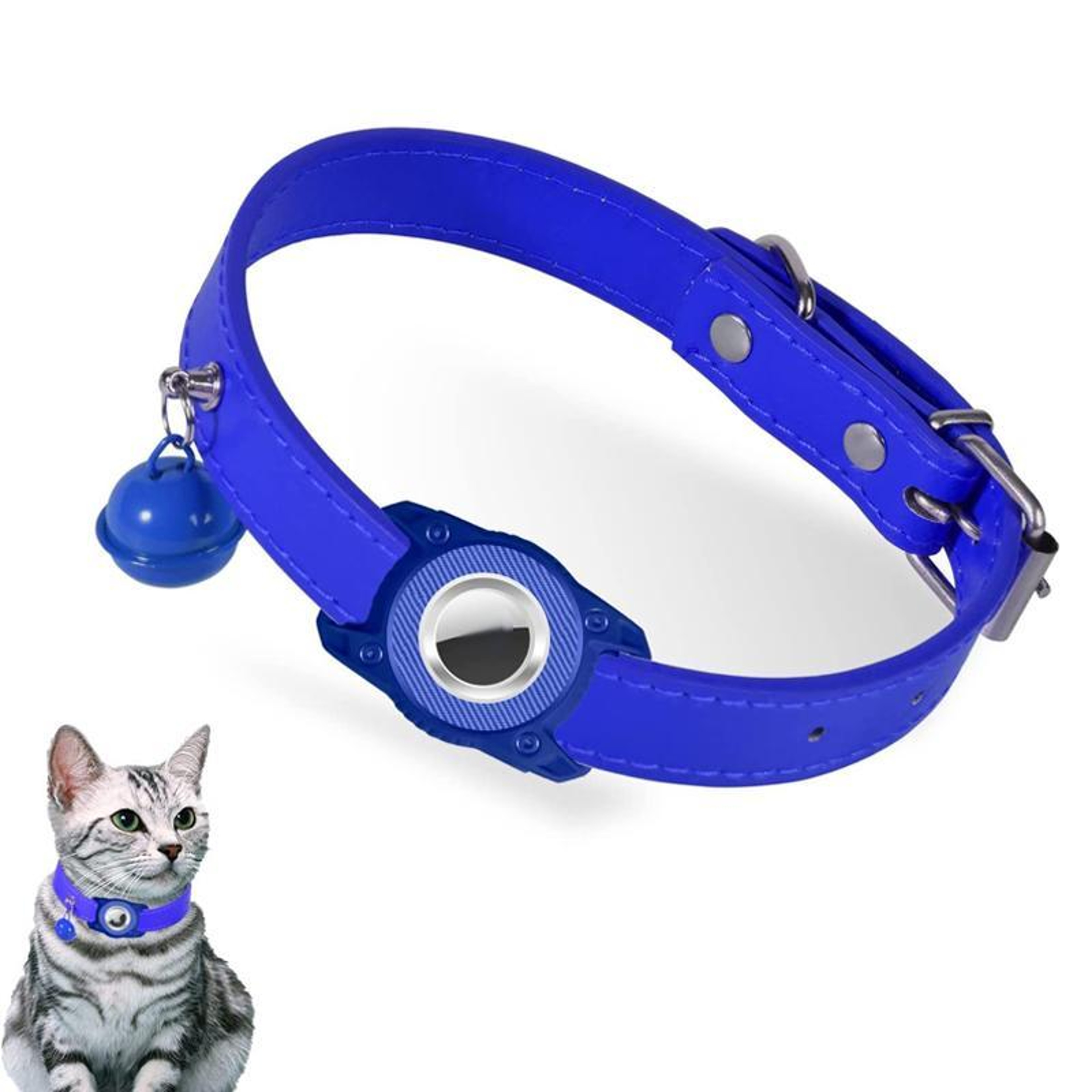 AirTag Waterproof Pet Collar With Leather Holder AntiLost GPS Tracker Collar For Cats  Small Dogs 13