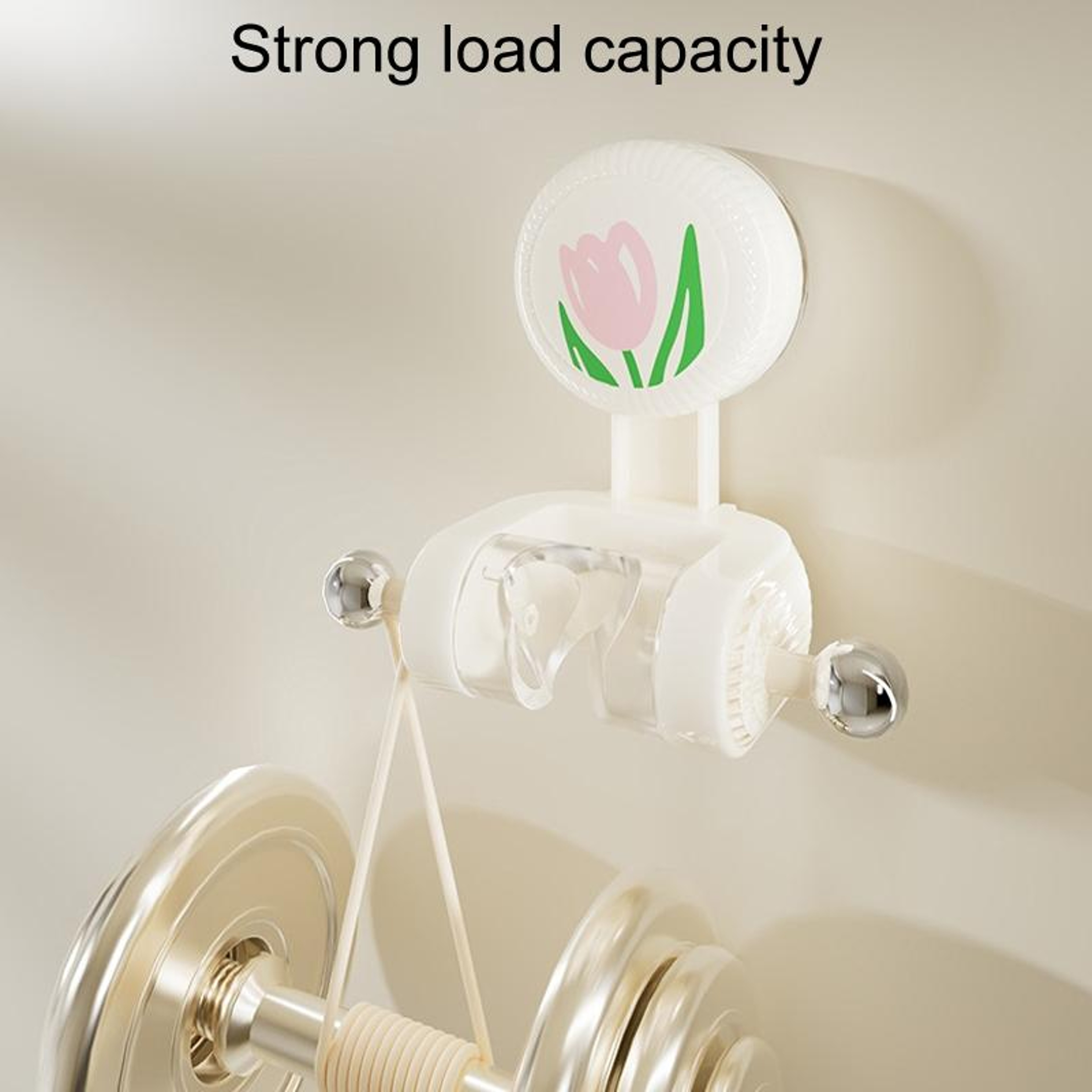 Adjustable Shower Head Holder With Strong Suction Cup  NoDrill Wall Mount 4