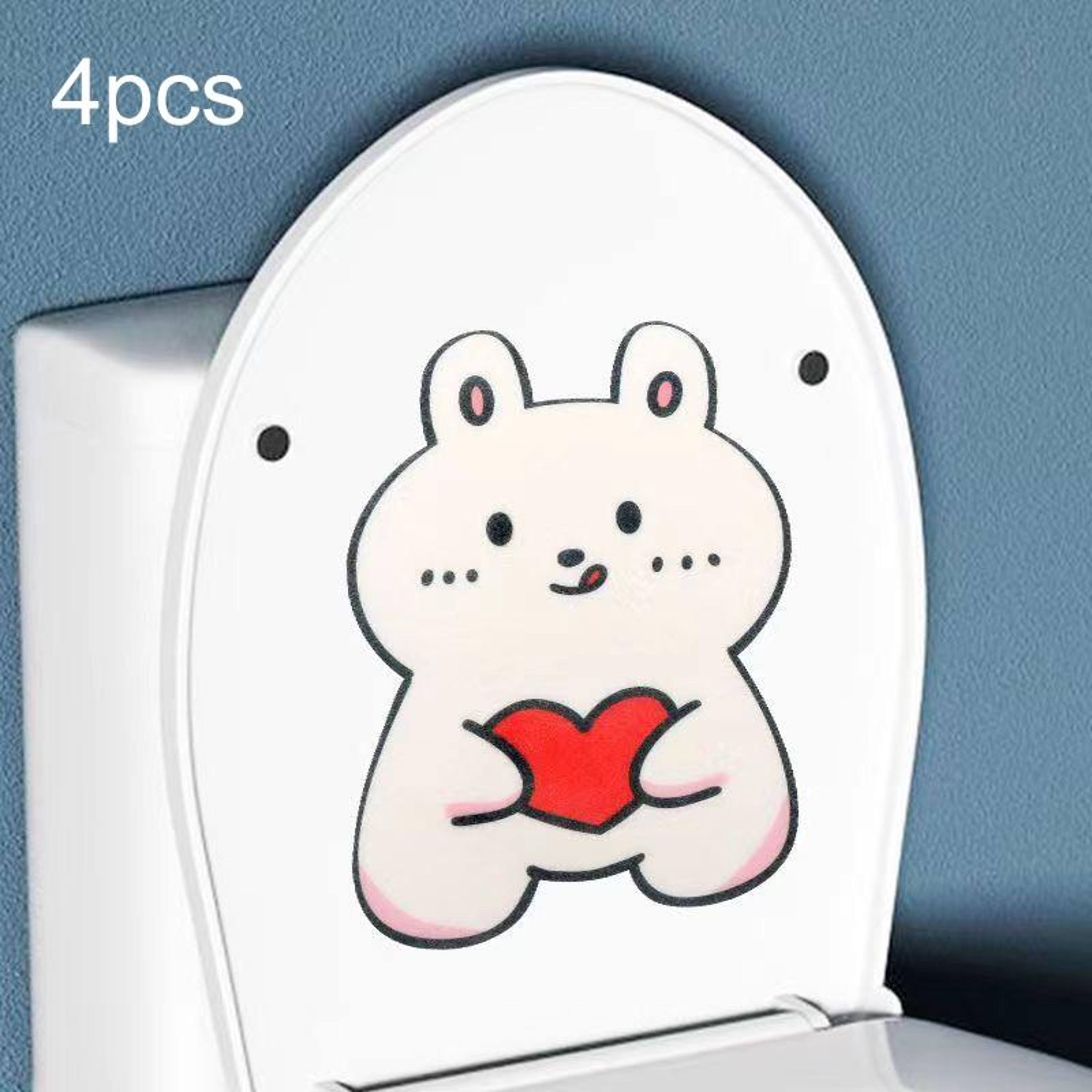 Cute Cartoon Toilet Deodorant Stickers Self Adhesive Bathroom Air Freshener Decor 4PCS 8