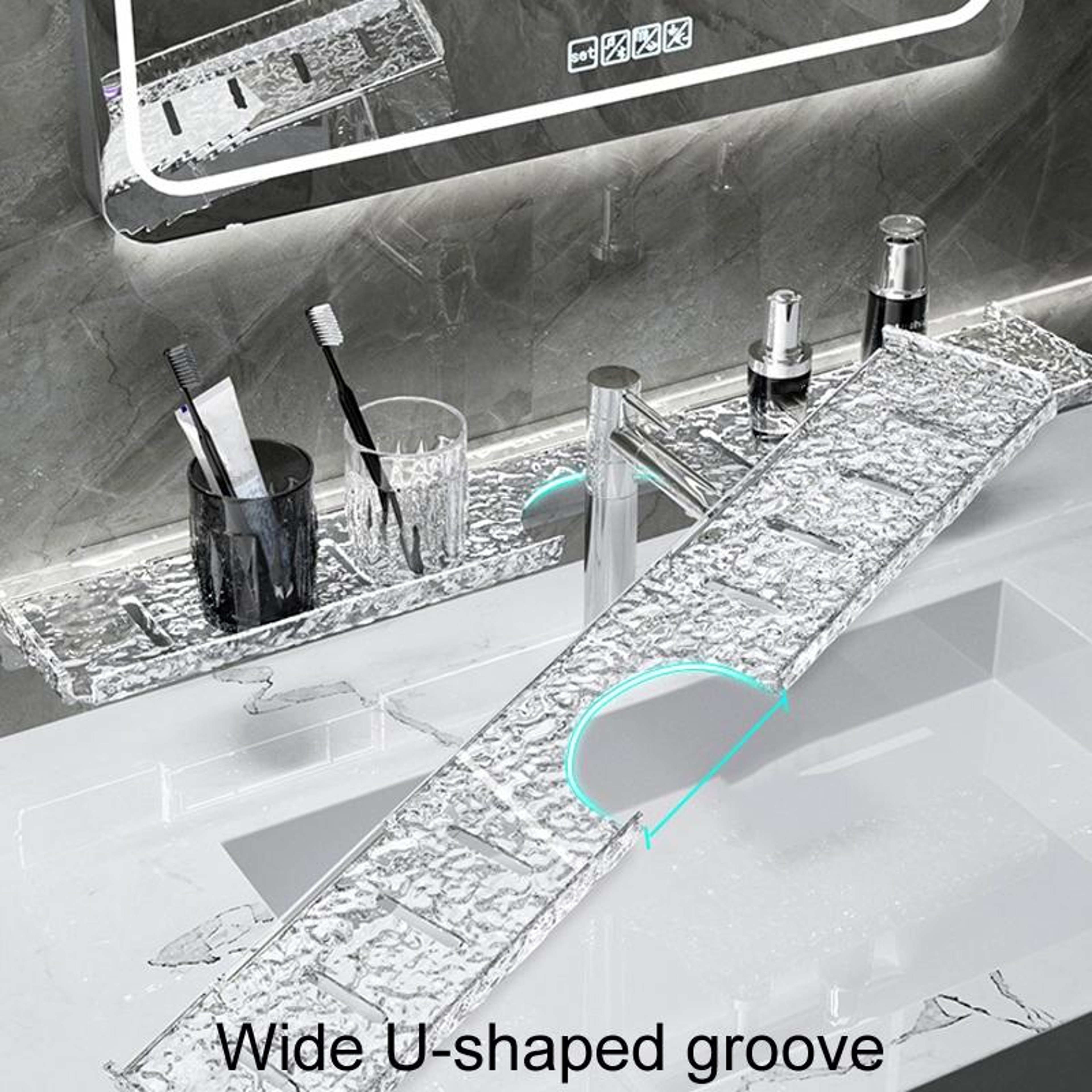Premium Adjustable Bathroom Faucet Shelf Storage Stand Space Saving Vanity Organizer 5