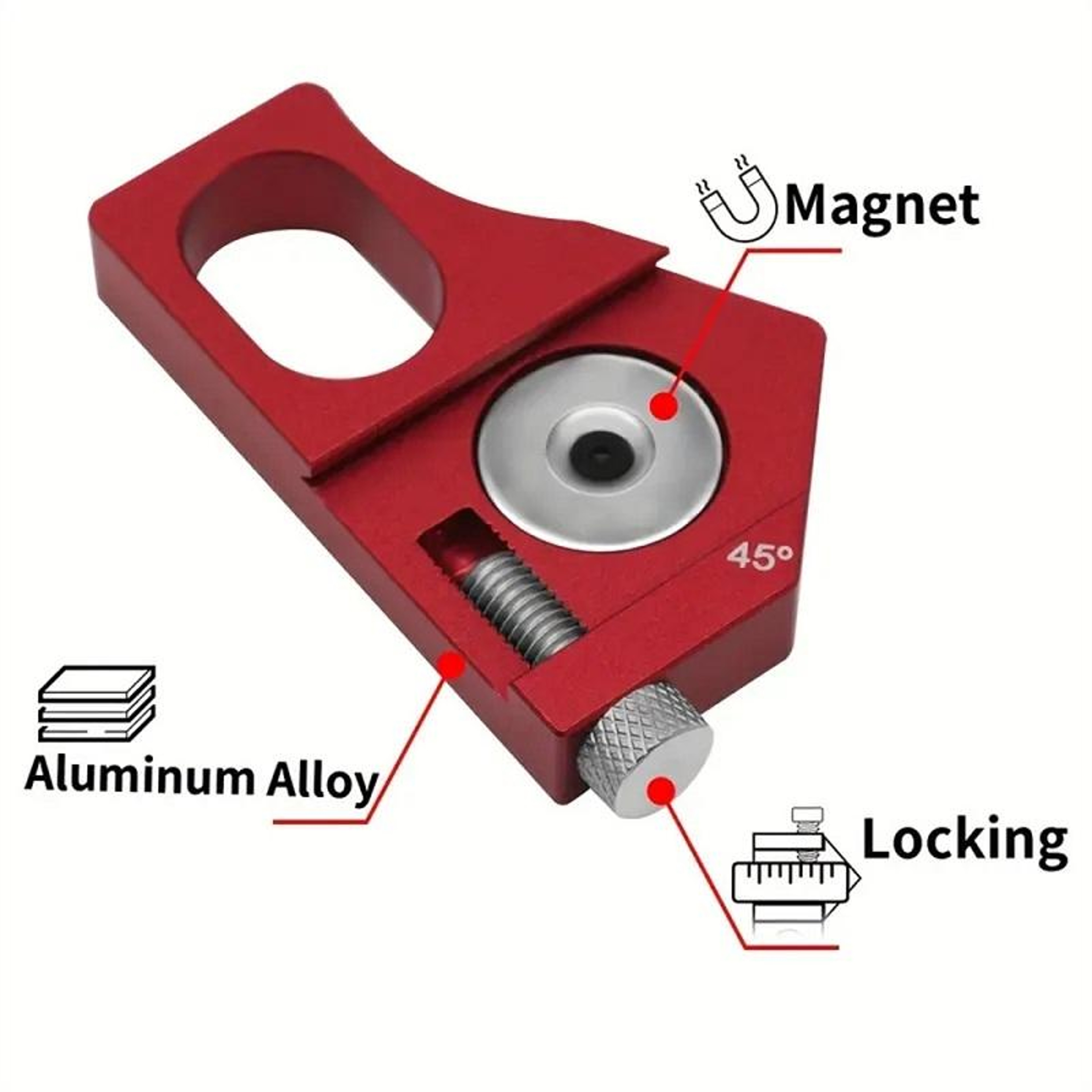 Precision Adjustable Woodworking Square Ruler Measuring Tool Carpentry  Angle Marking 4