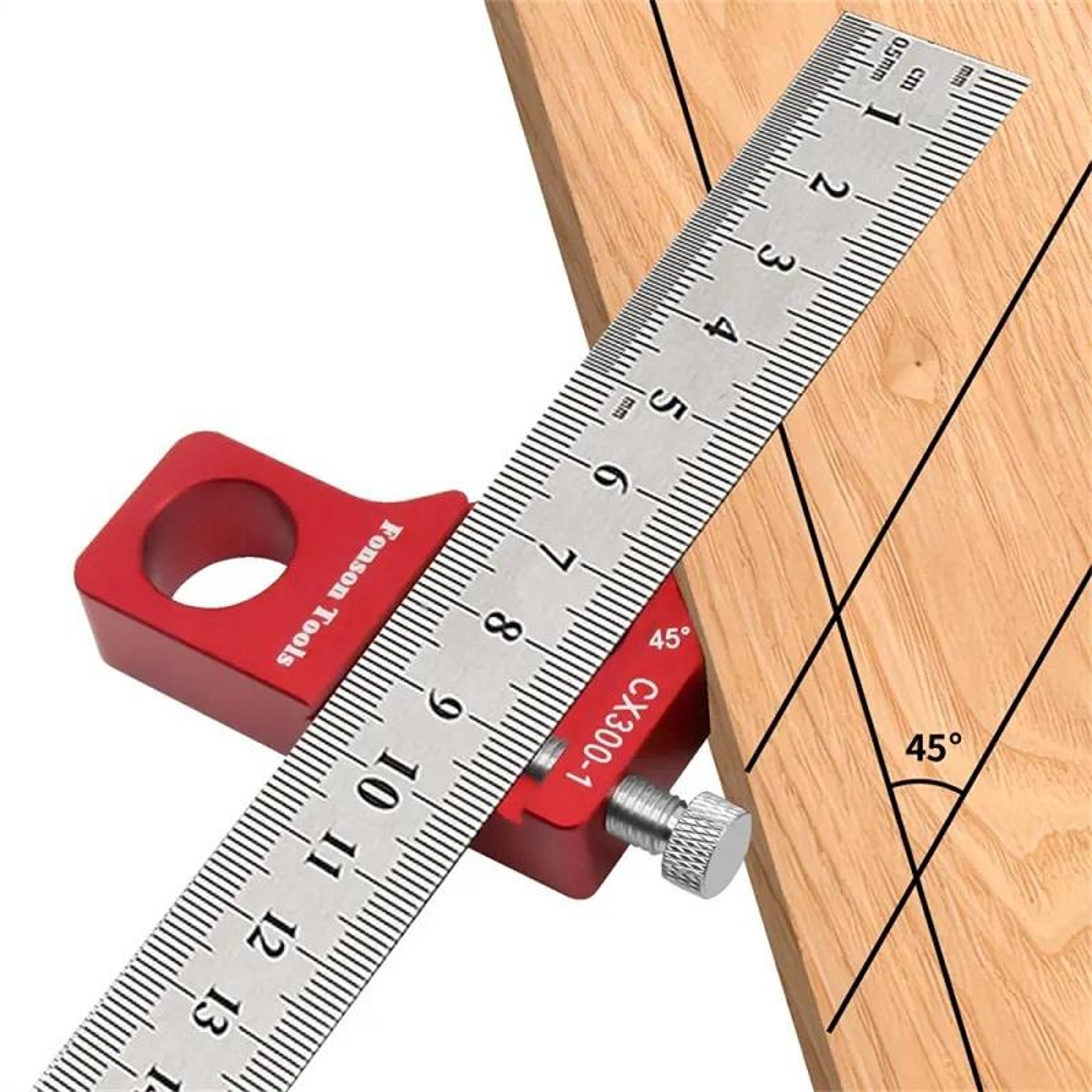 Precision Adjustable Woodworking Square Ruler Measuring Tool Carpentry  Angle Marking 0