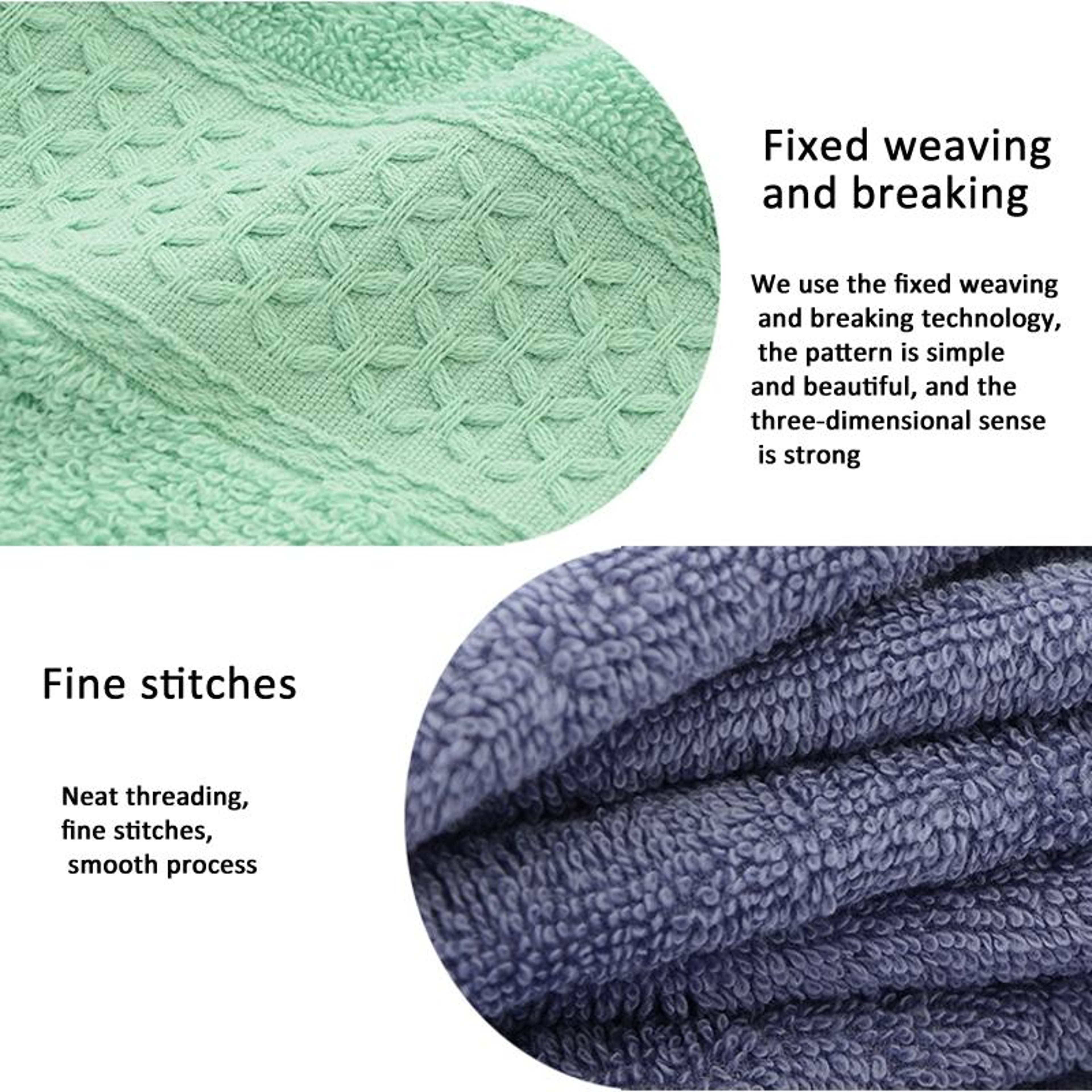 Luxury 3 Piece Cotton Towel Set, Bath, Hand & Face Towels for Home & Hotel – view 5