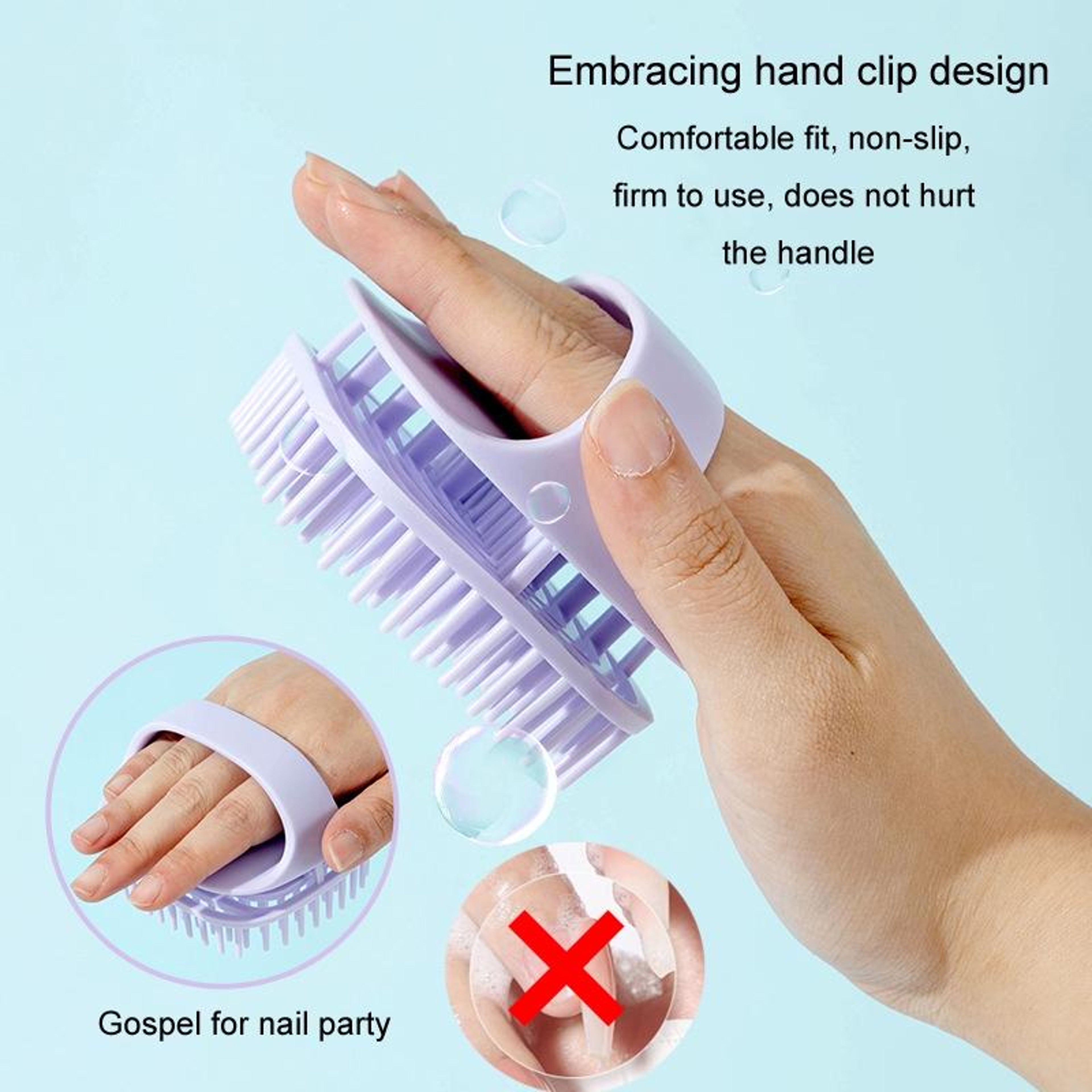 Ergonomic Silicone Scalp Massage Shampoo Brush For Deep Clean  Relaxation 7