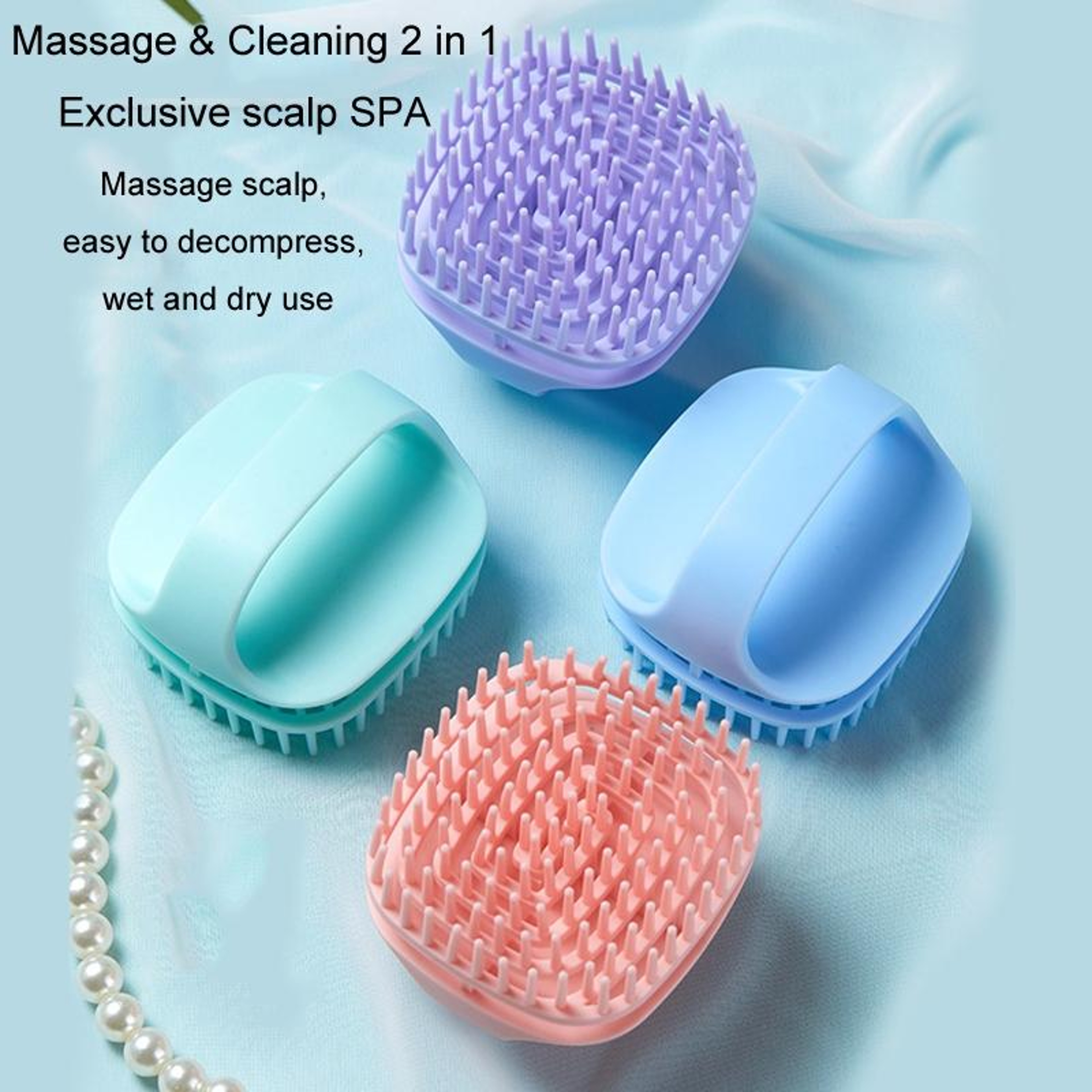 Ergonomic Silicone Scalp Massage Shampoo Brush For Deep Clean  Relaxation 8