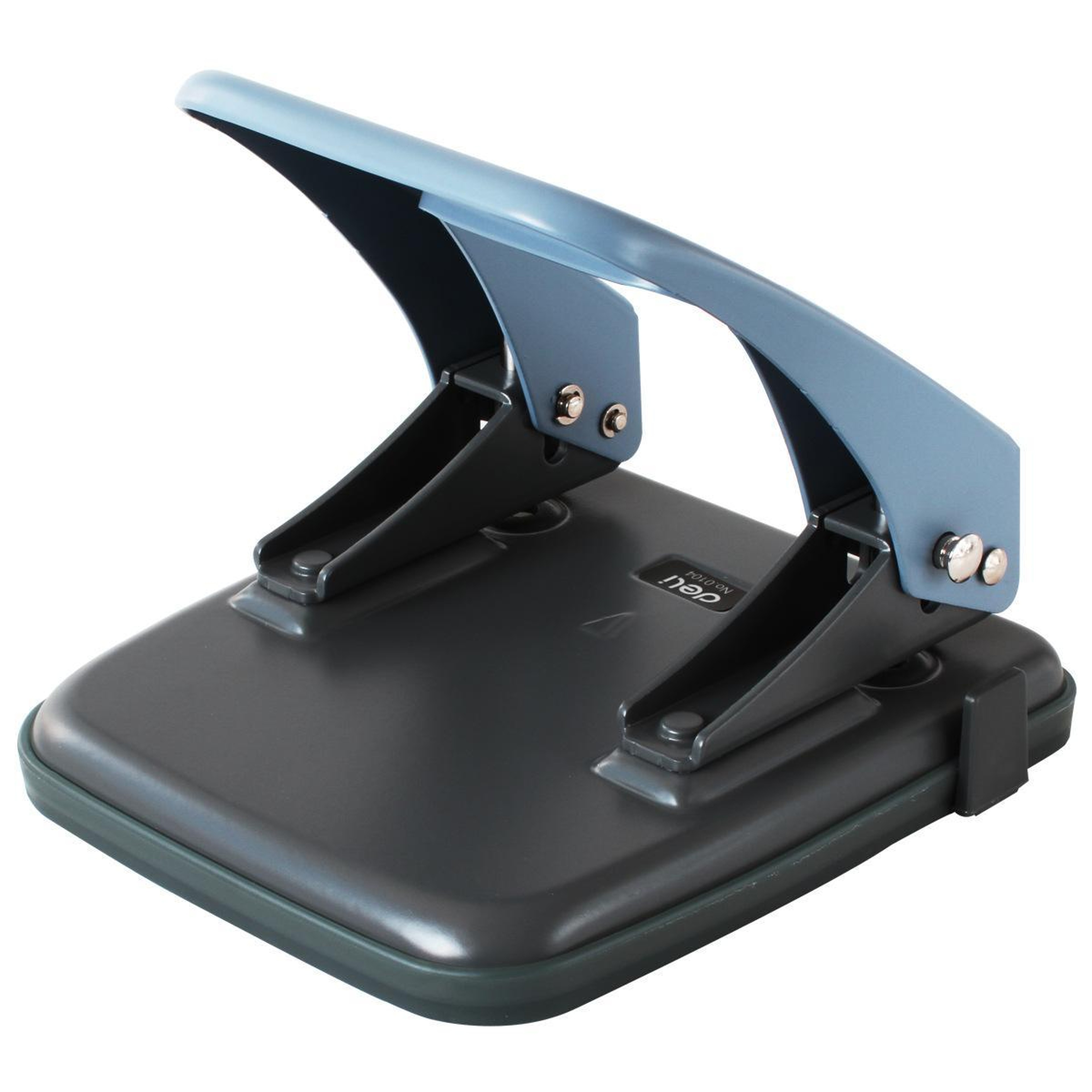 Metal 2 Hole Paper Punch With Ruler  Precision Guide 35 Sheet Capacity 2