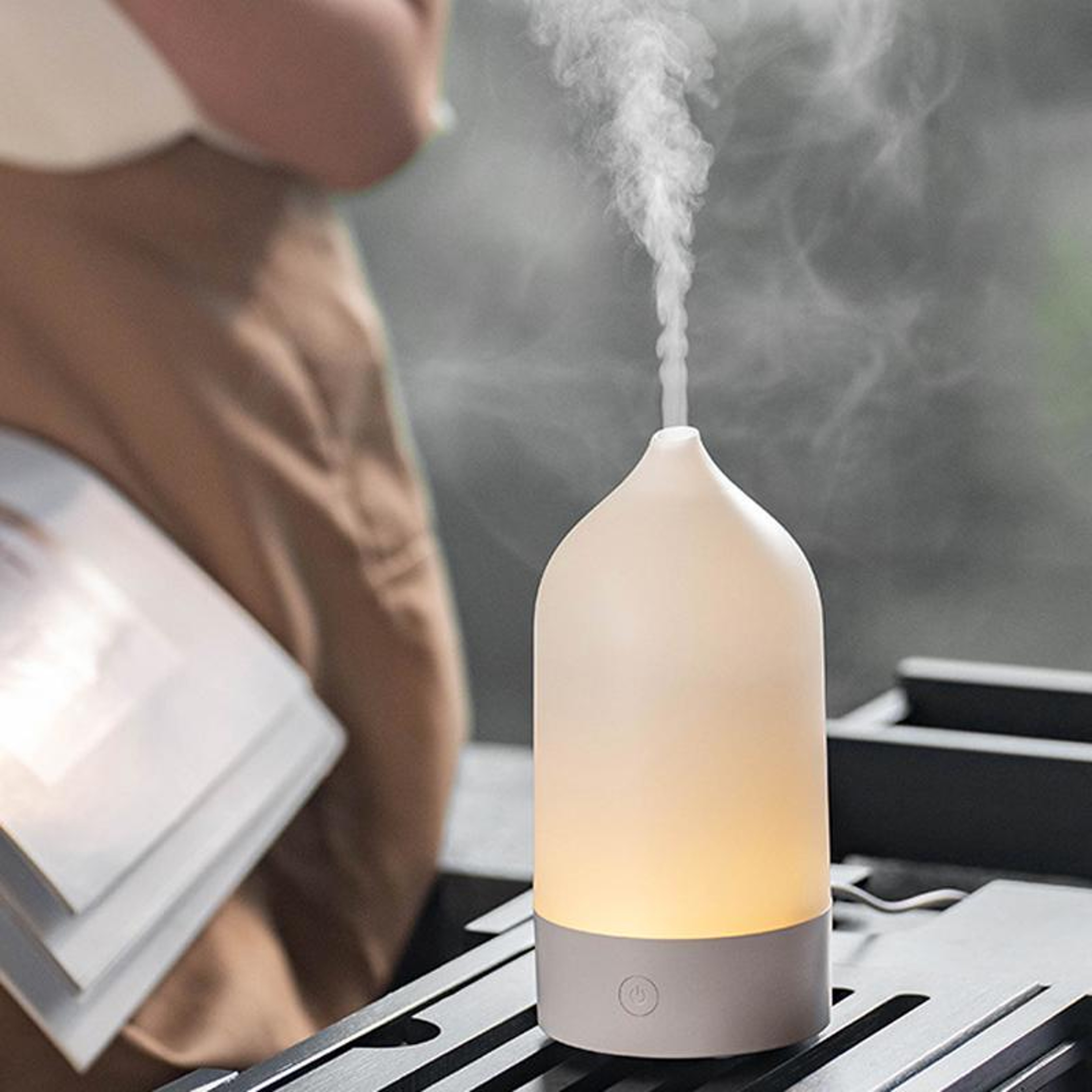 USB Vase Mist Aromatherapy Humidifier With Color Changing Mood Light 0