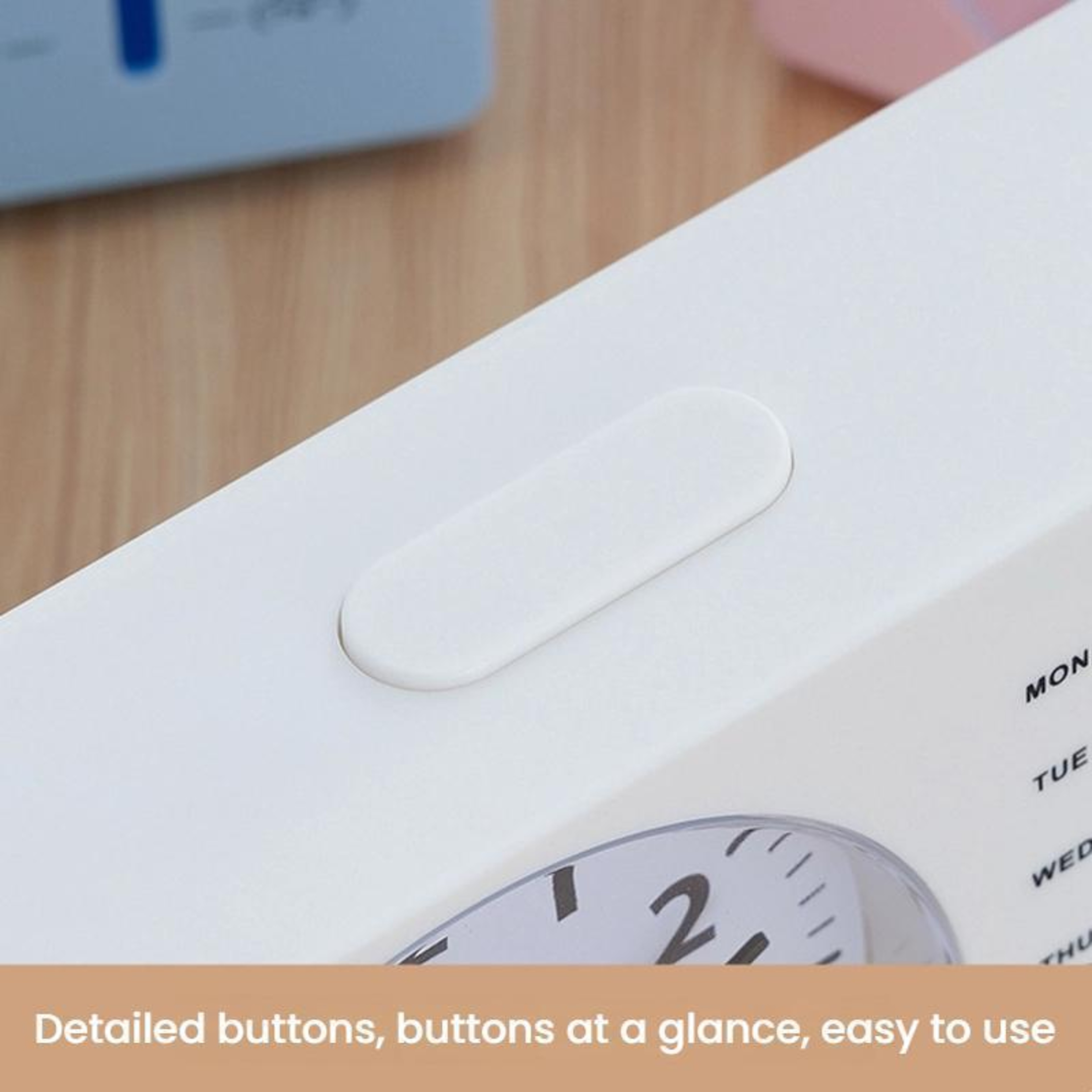 Modern Silent Quartz Alarm Clock With Weekly Function For Desk  Bedside 4
