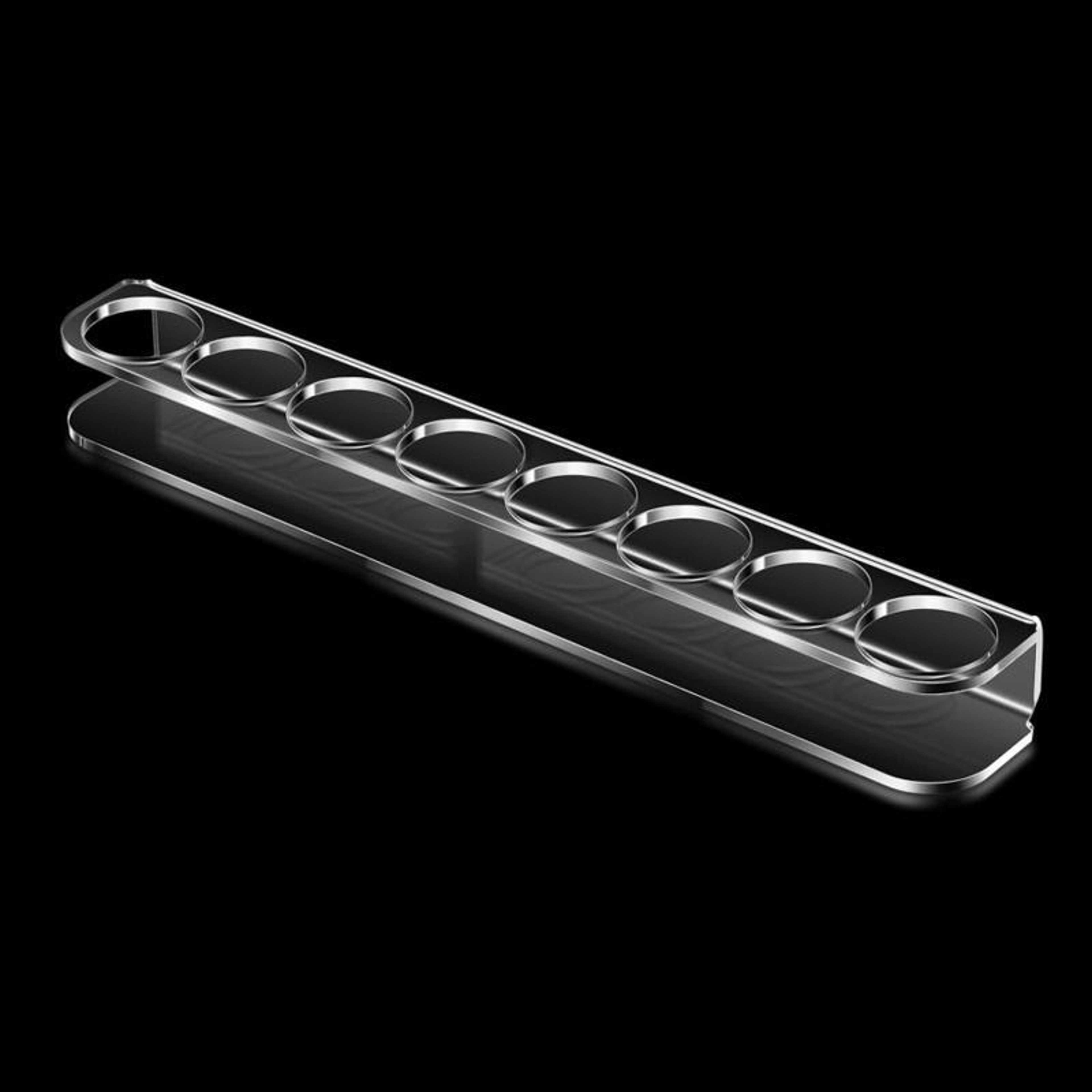 Clear 8 Hole Acrylic Small Bottle Stand Rack Organizer 0