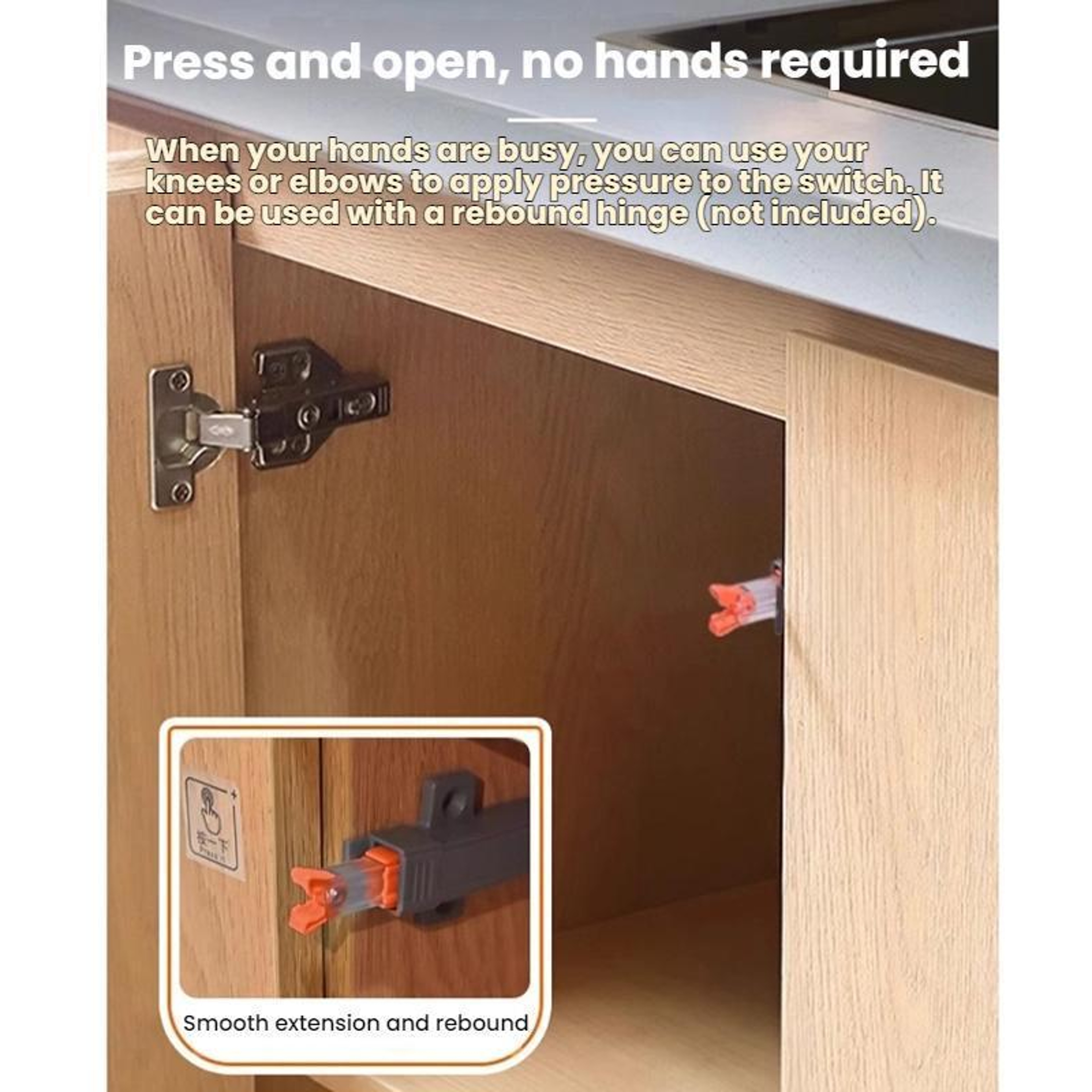 Heavy Duty Push to Open Concealed Cabinet Door Rebounder Hardware – view 7