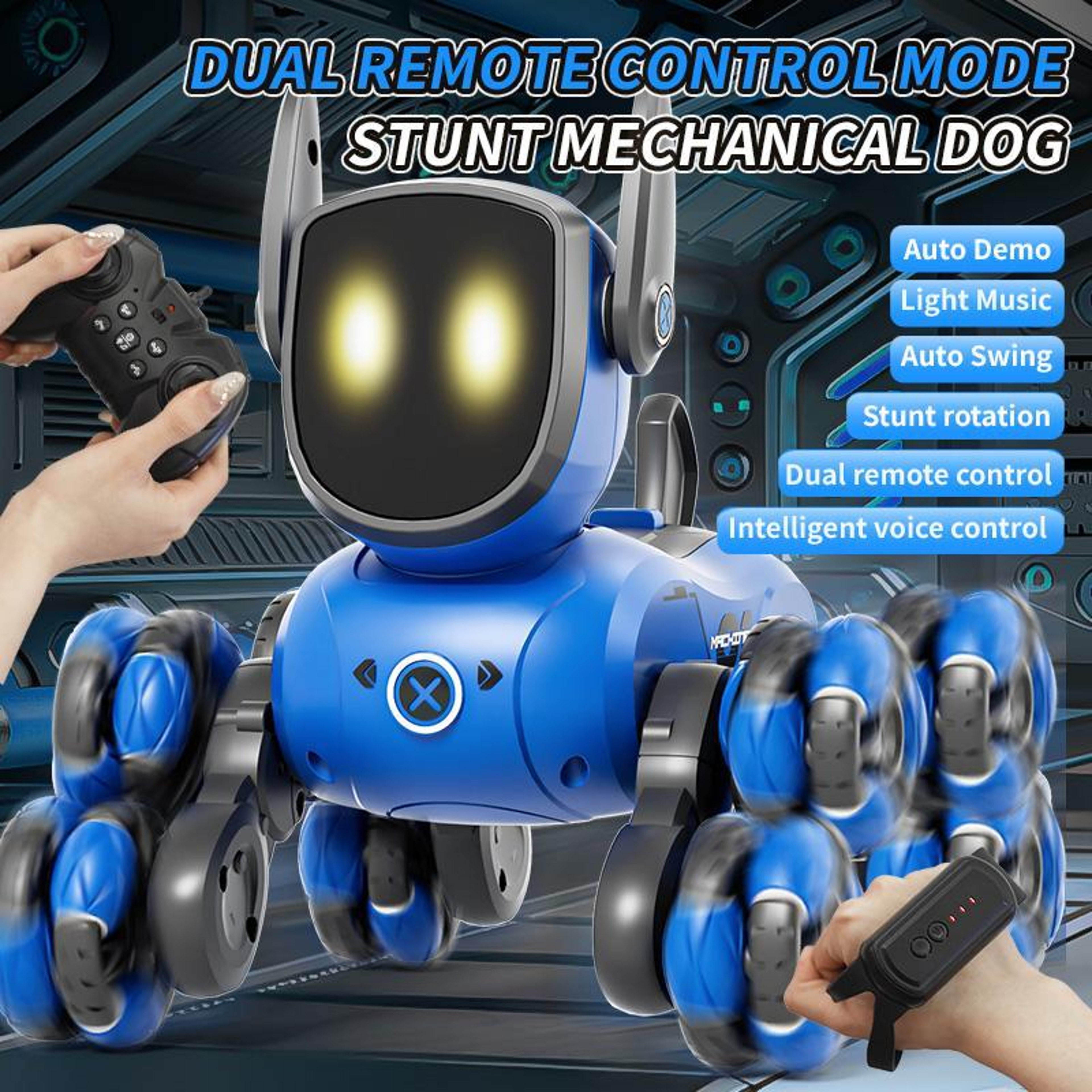 8 Wheel RC Remote Control Robot Dog Toy for Kids & Stunts – view 3