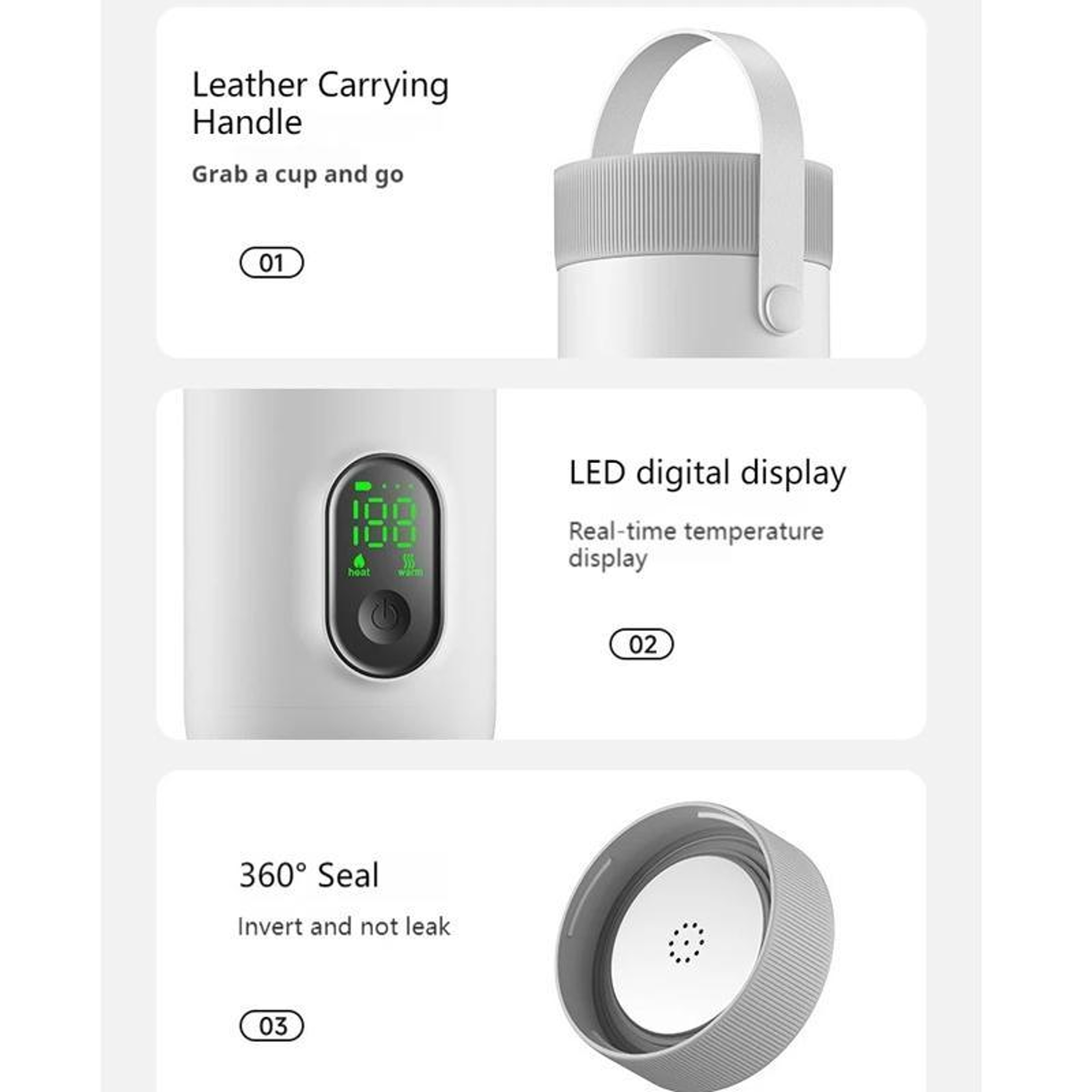 Portable Cordless Travel Kettle with 6-Temp Control & Rapid Heating – view 9