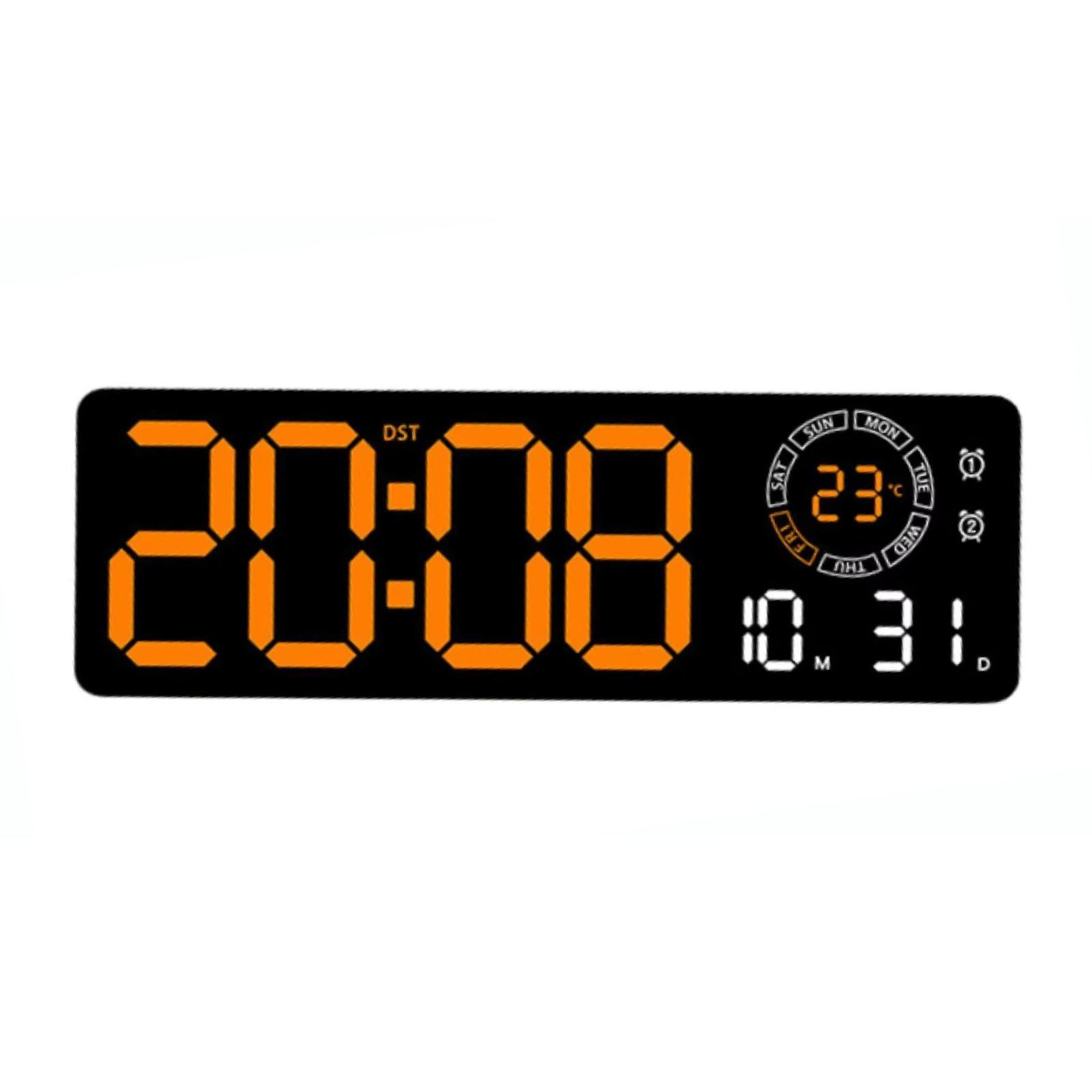 Modern LED Digital Wall Clock With Date Temperature  Countdown 11