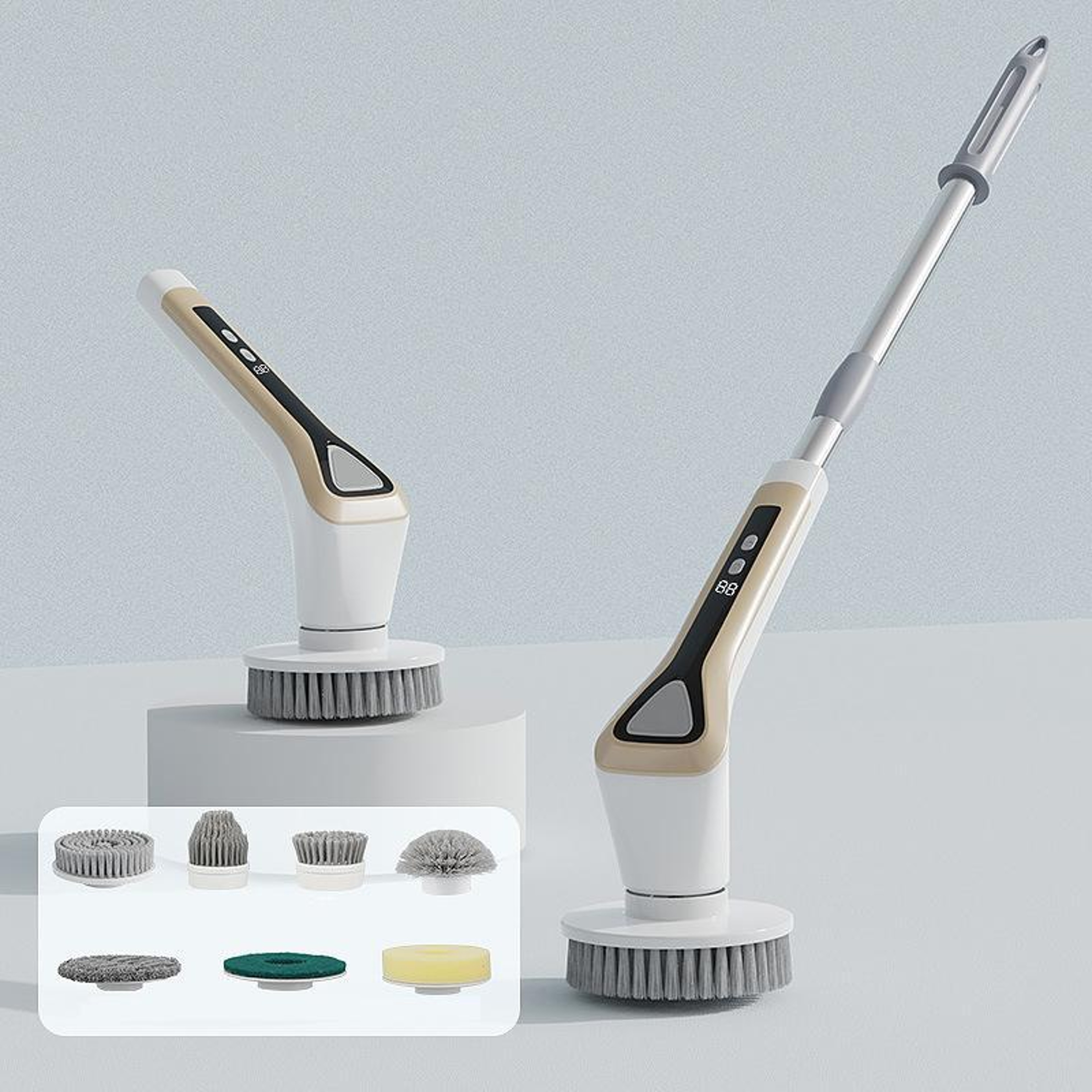 7 in 1 Extendable Electric Cleaning Brush & Multi Surface Scrubber for Home and Auto – view 1