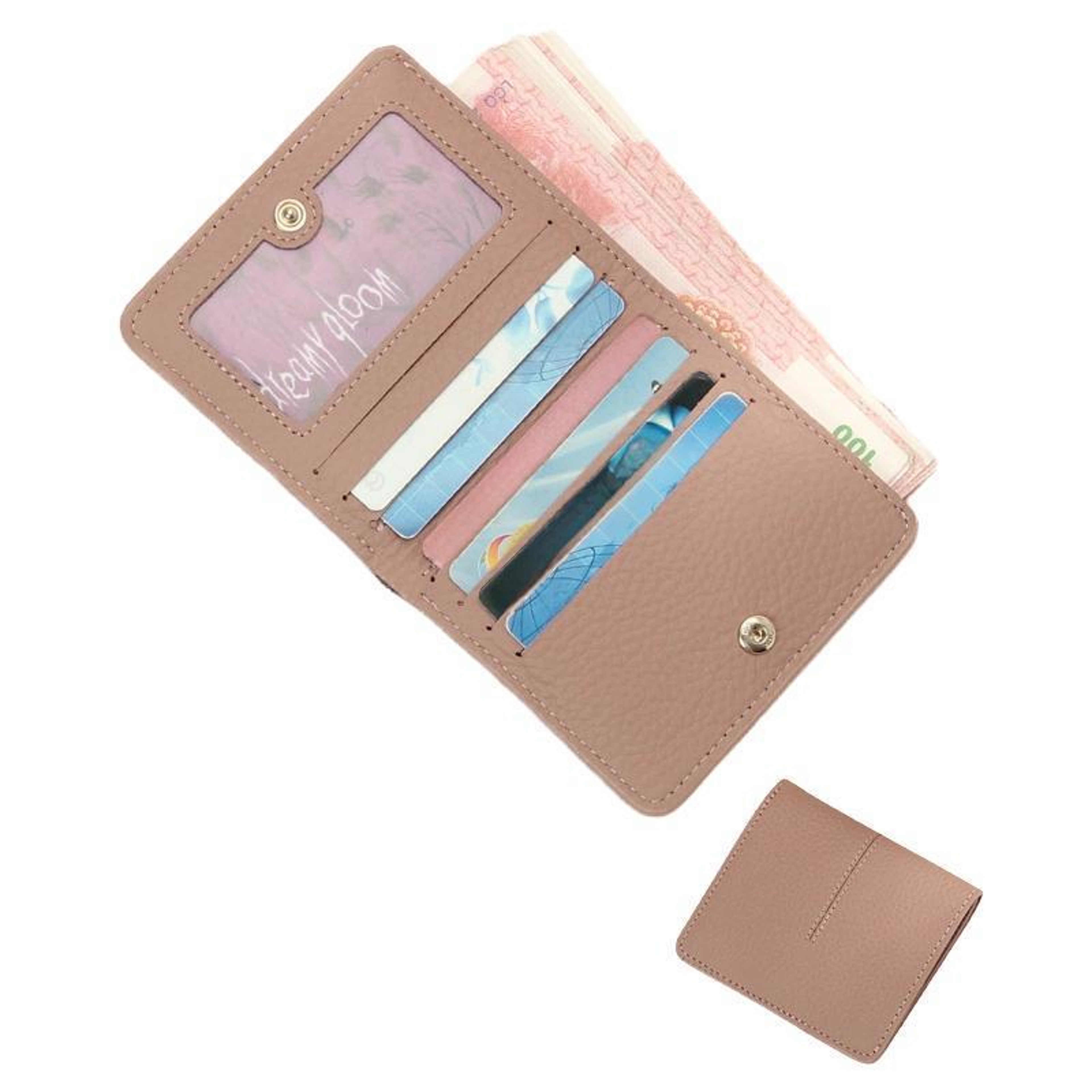 Women Ultra Thin RFID Wallet With Multi Card Slots And Snap Closure 6