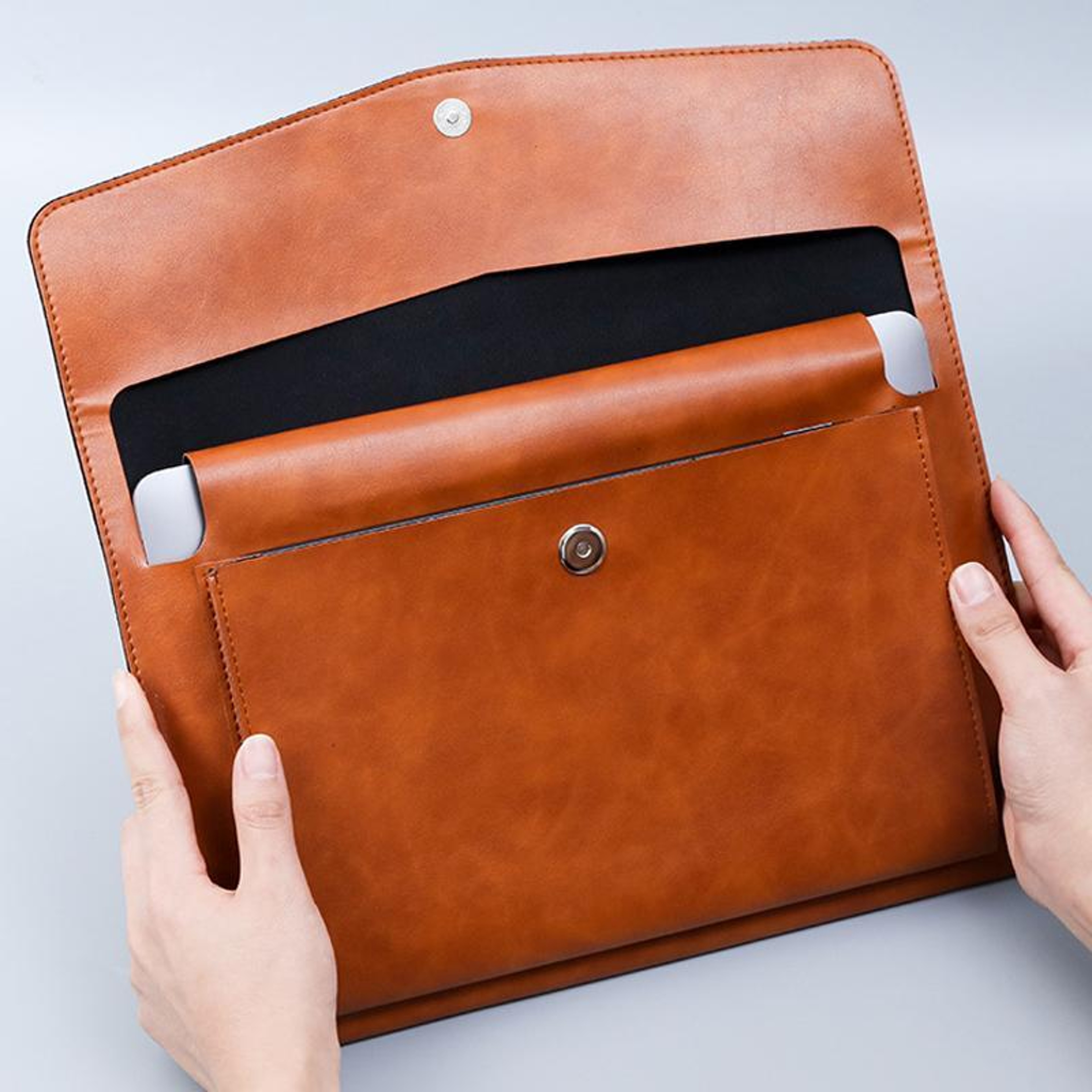 Executive Double Layer A4 Document Bag  14Inch Laptop Briefcase Organizer 0