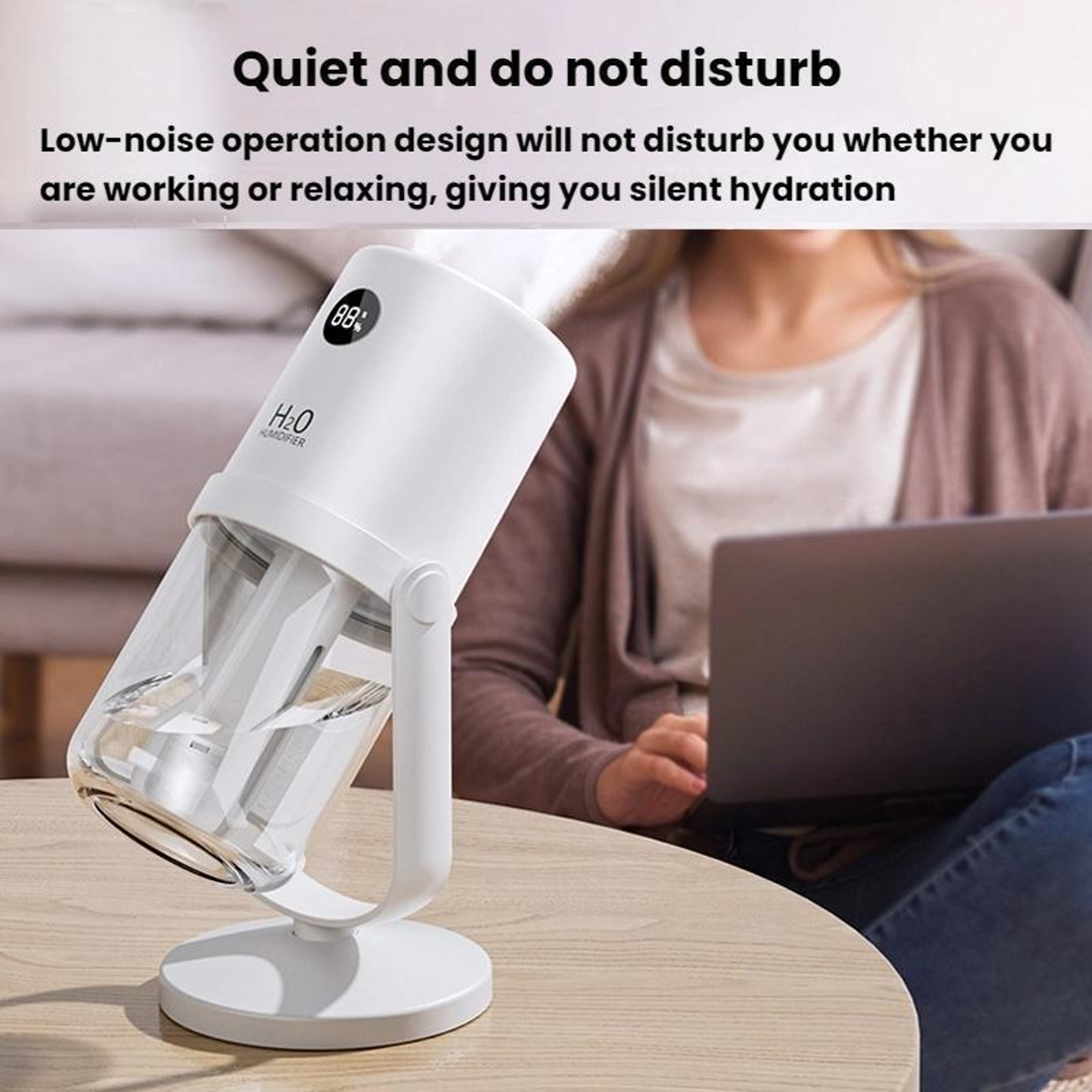 Dual Spray Humidifier with Silent Operation & Ambient Light – view 6