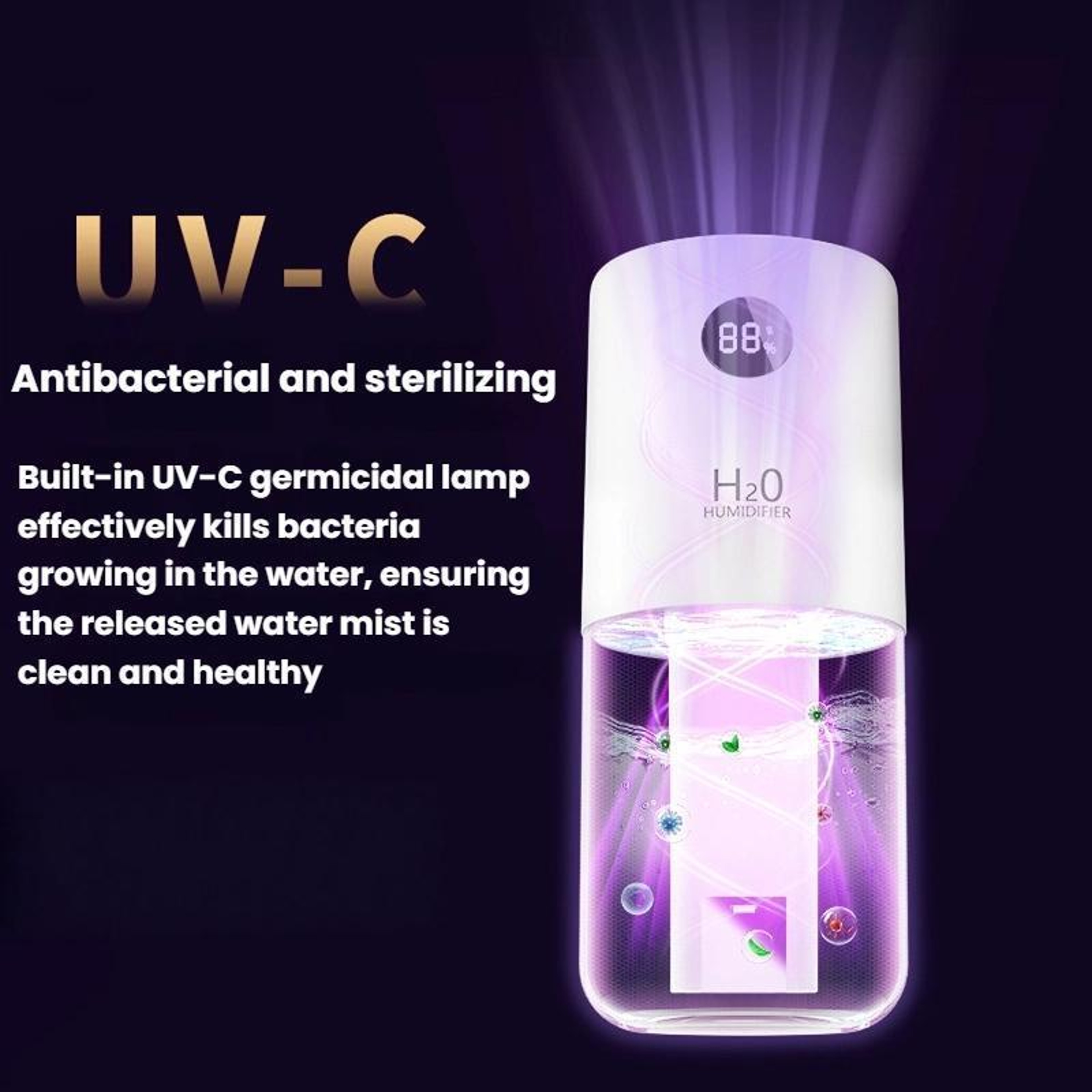 Dual Spray Humidifier with Silent Operation & Ambient Light – view 9