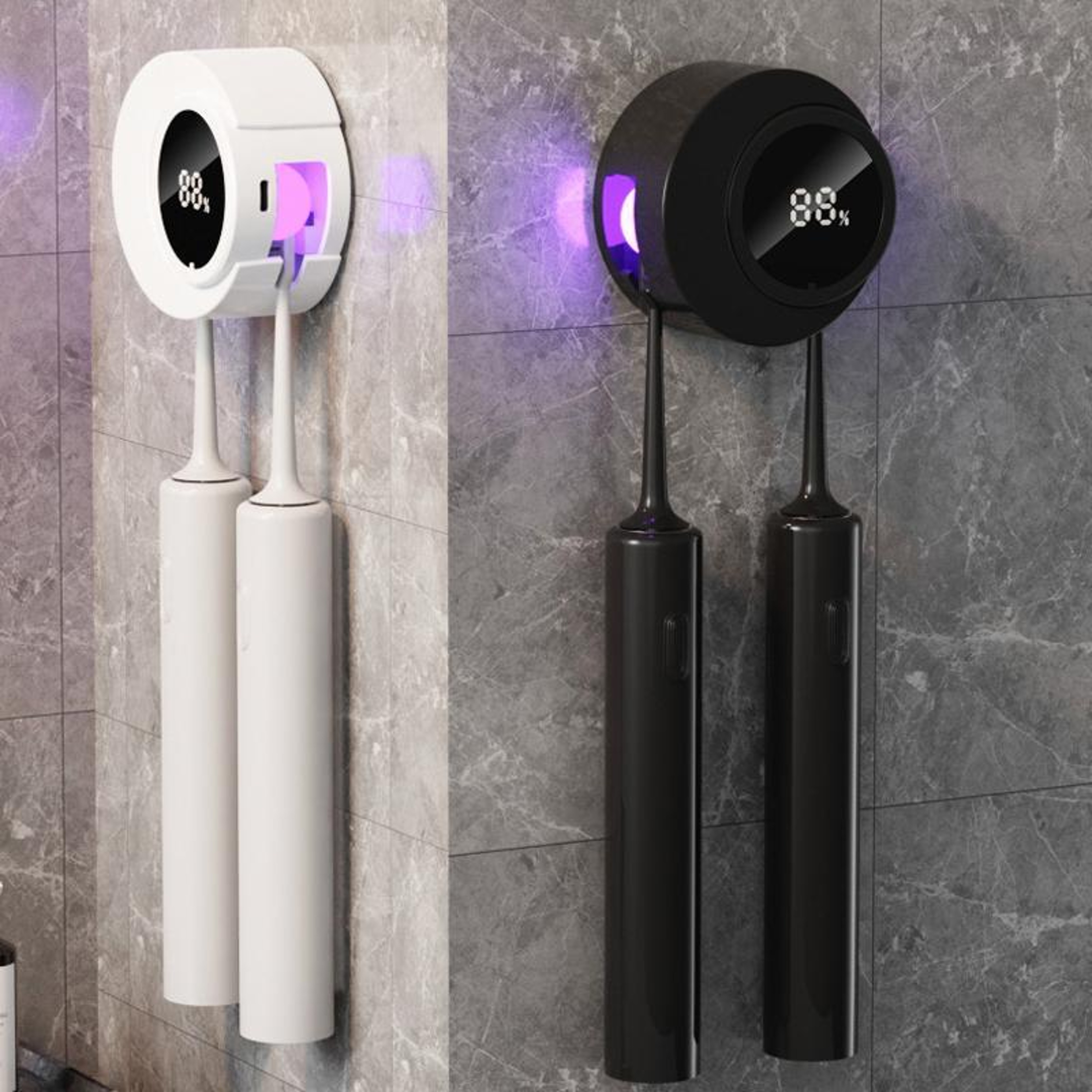 UV Toothbrush Sanitizer  Wall Mounted Smart Holder 0