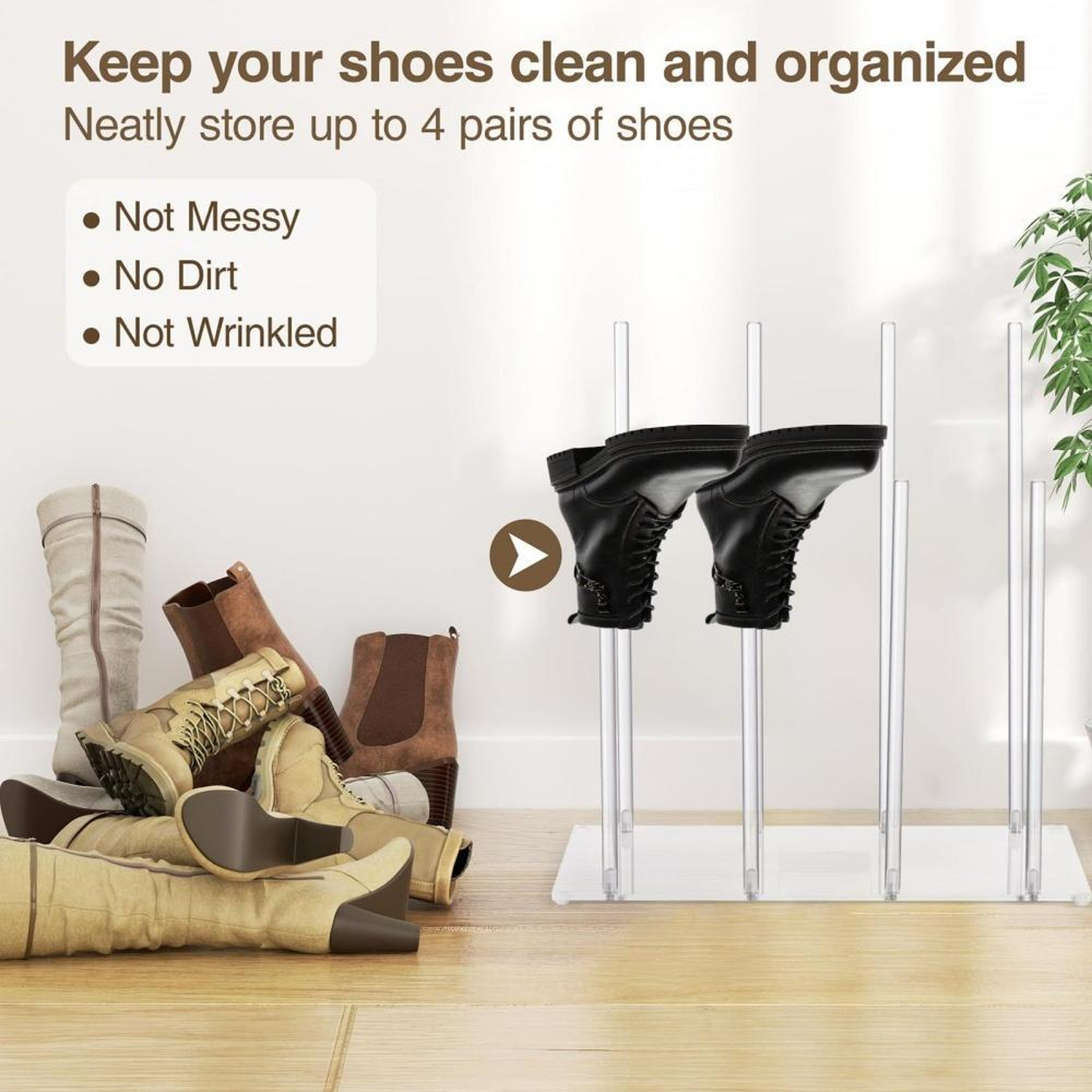 Boot Keeper Acrylic Boot Storage Stand & Tall Boot Organizer – view 5