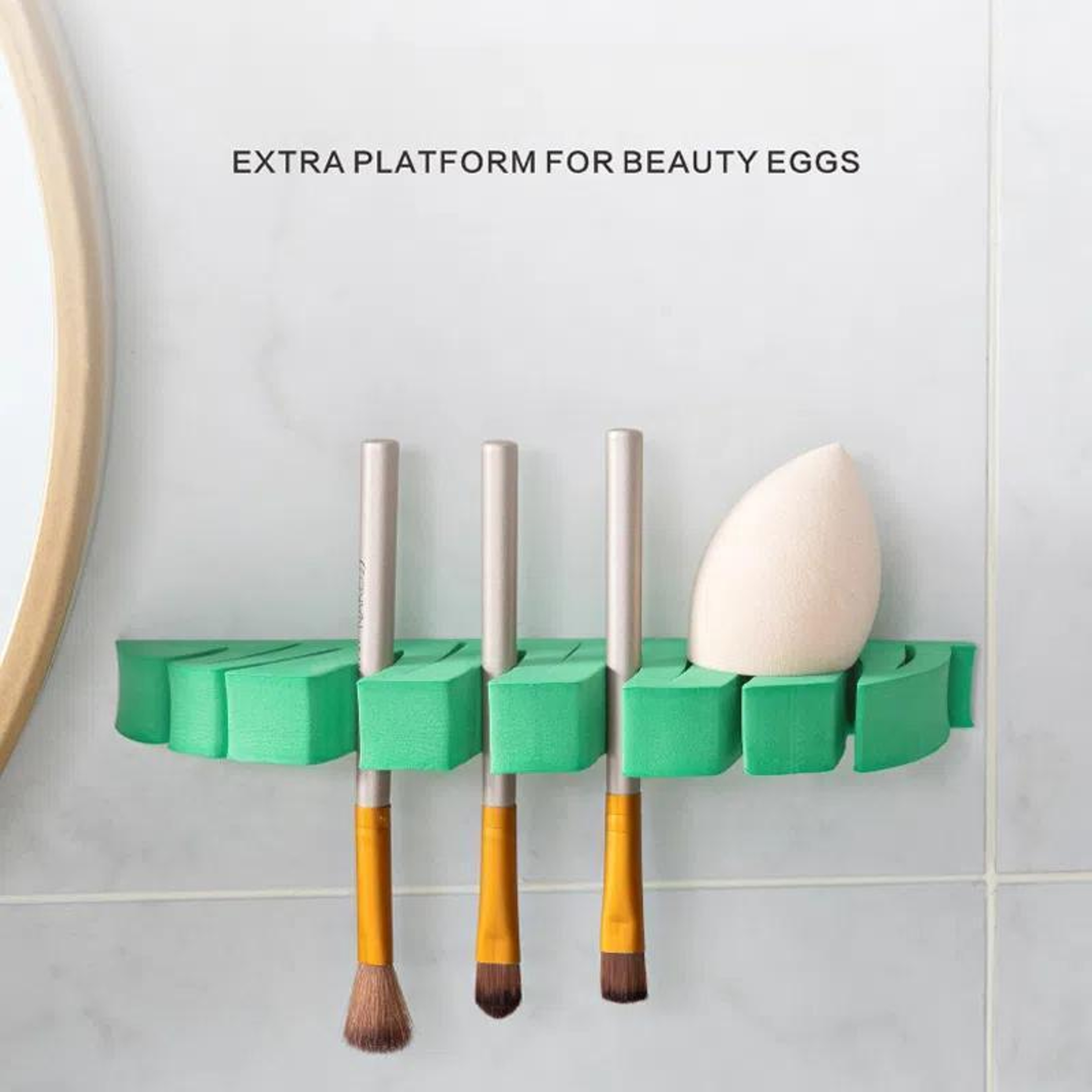Wall Mounted Makeup Brush Drying Rack And Toothbrush Organizer 6